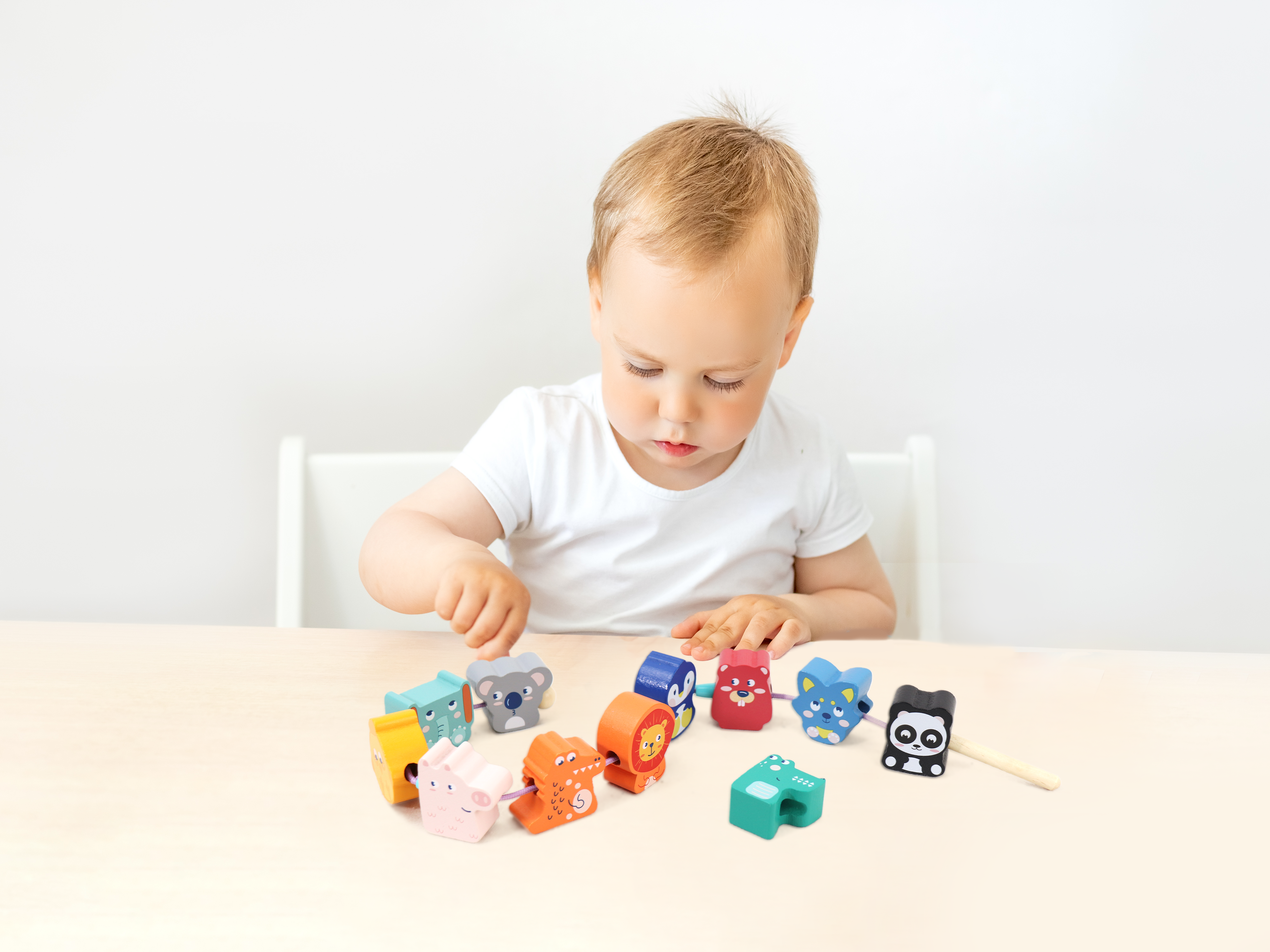 Animal lacing beads