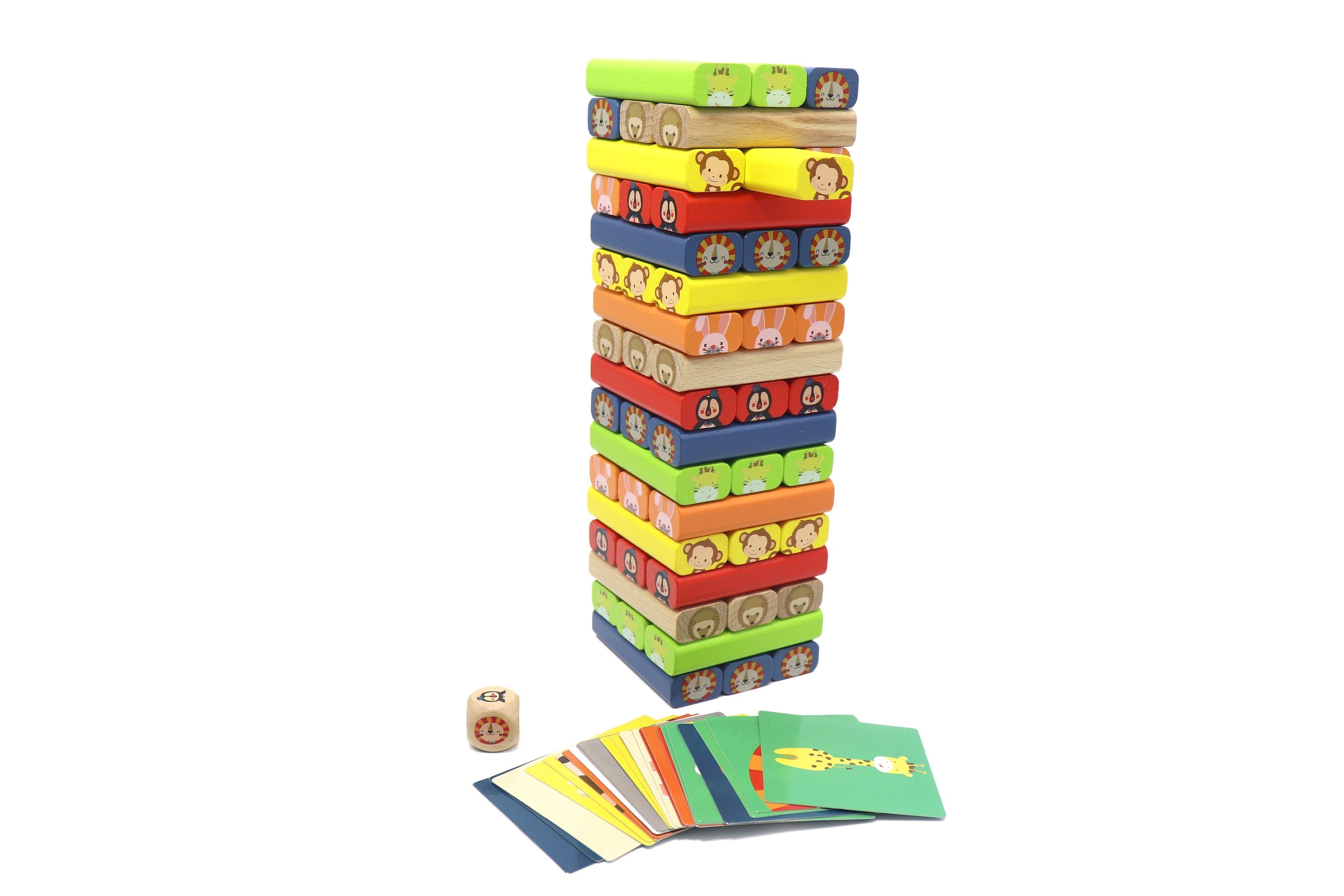 L&F Zoo Stacking Game, 77 Different Pieces Included | Perfect for Kids 3-Years+, Use with Preschoolers or Kid’s Birthday/Christmas Present | BPA-Free, Made with Non-Toxic Wood and Water-Based Paint