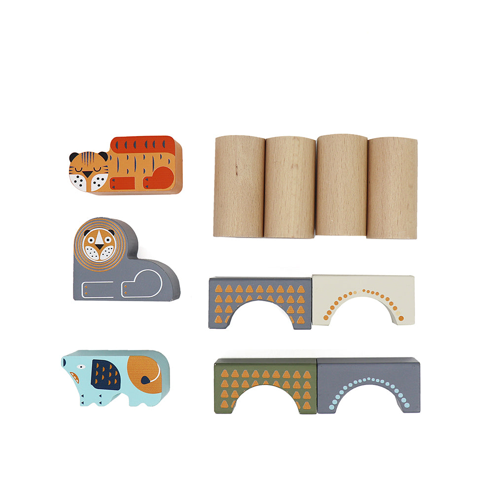 Leo & Friends Count & Spell Blocks Set for Toddlers/101 Pieces | ABC Blocks, Math Blocks, and Counting Blocks, Educational Toy Set for Kids Ages 1 Through 5 | Perfect Assorted Size and Shapes Block Kit for Holidays, Birthdays, & More