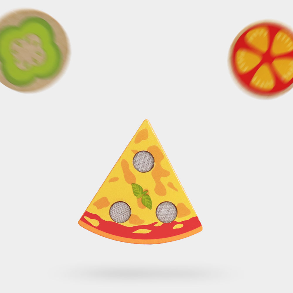 Leo & Friends 27-Piece Kid’s Pizza Toy Set | Play Pretend Pizza Toy Slices, Toppings, Pizza Cutter for Toddlers | Perfect Kid’s Cooking Toy Kit for Birthdays, Holidays