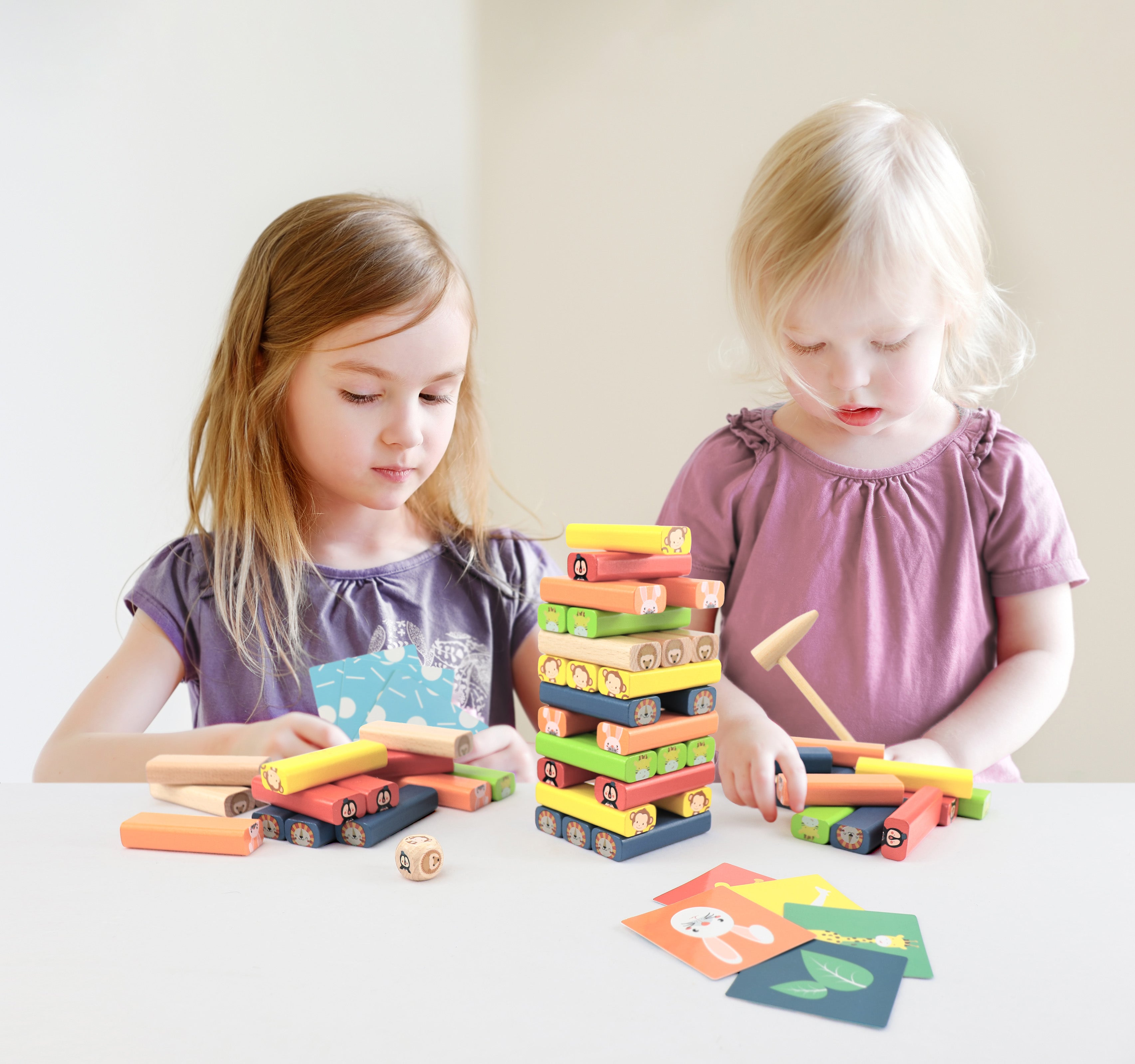 L&F Zoo Stacking Game, 77 Different Pieces Included | Perfect for Kids 3-Years+, Use with Preschoolers or Kid’s Birthday/Christmas Present | BPA-Free, Made with Non-Toxic Wood and Water-Based Paint