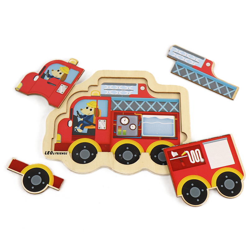 Wooden Vehicle Puzzle Set for Toddlers 1-3, Puzzles for Kid, Baby Puzzles, Montessori Toys for 1 2 3+ Year Old Girl Boy, Airplane puzzle, Ship puzzle, Fire Engine Puzzle, Puzzles for Kids Age 2-4, STEM Educational Learning Toy Birthday Gifts