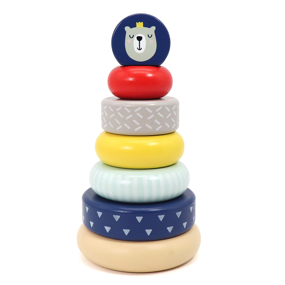 Leo & Friends Wooden Stacking Toys, 6 Wooden Rings, 1 Lion Crown On Top |  Montessori-Approved Education Kid’s Ring Stacking Tower, Perfect Christmas or  Birthday Present