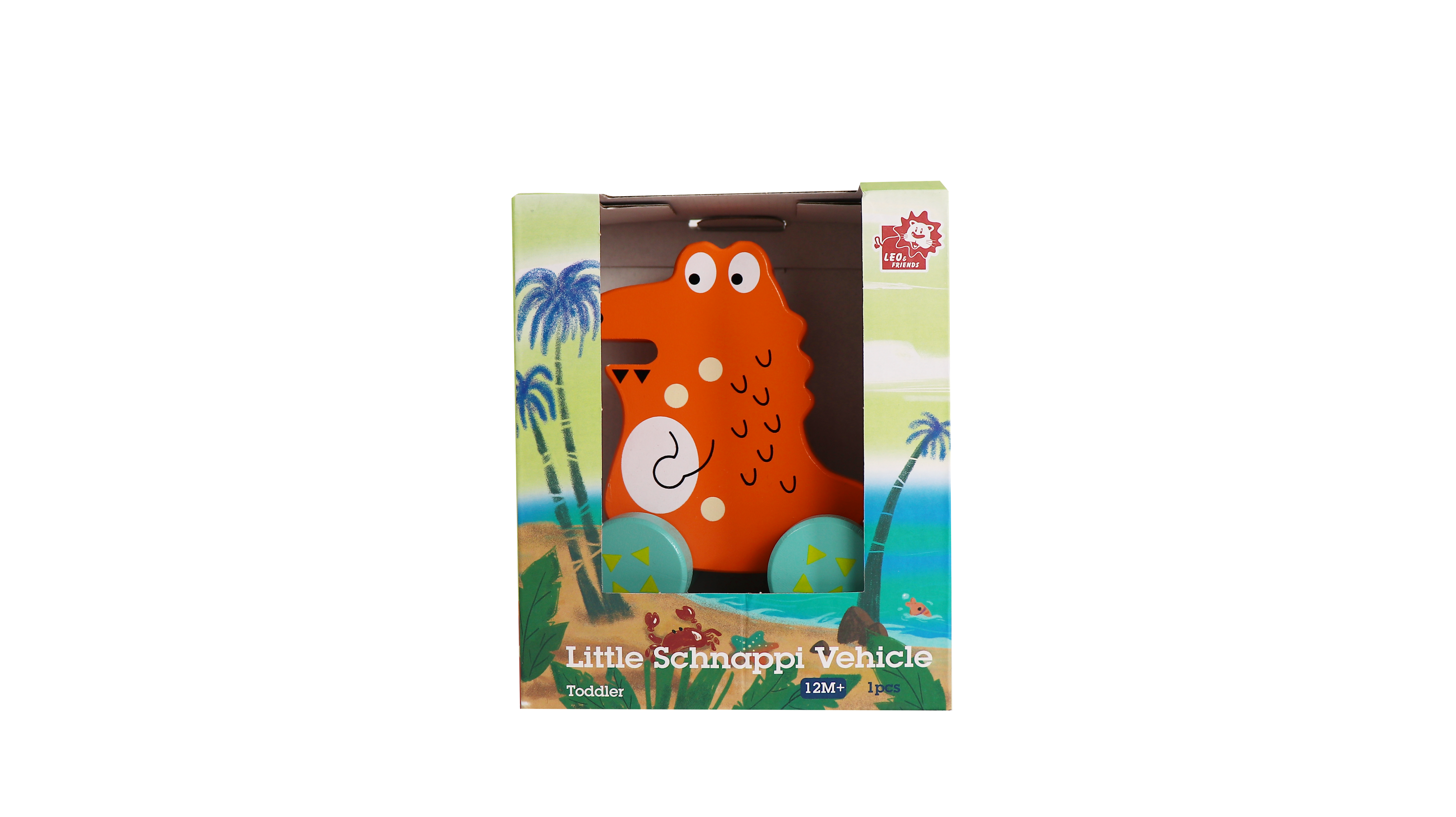 Leo & Friends Wooden Little Schappi Alligator Vehicle Toy, Perfect Christmas or Birthday Present for 1 year old