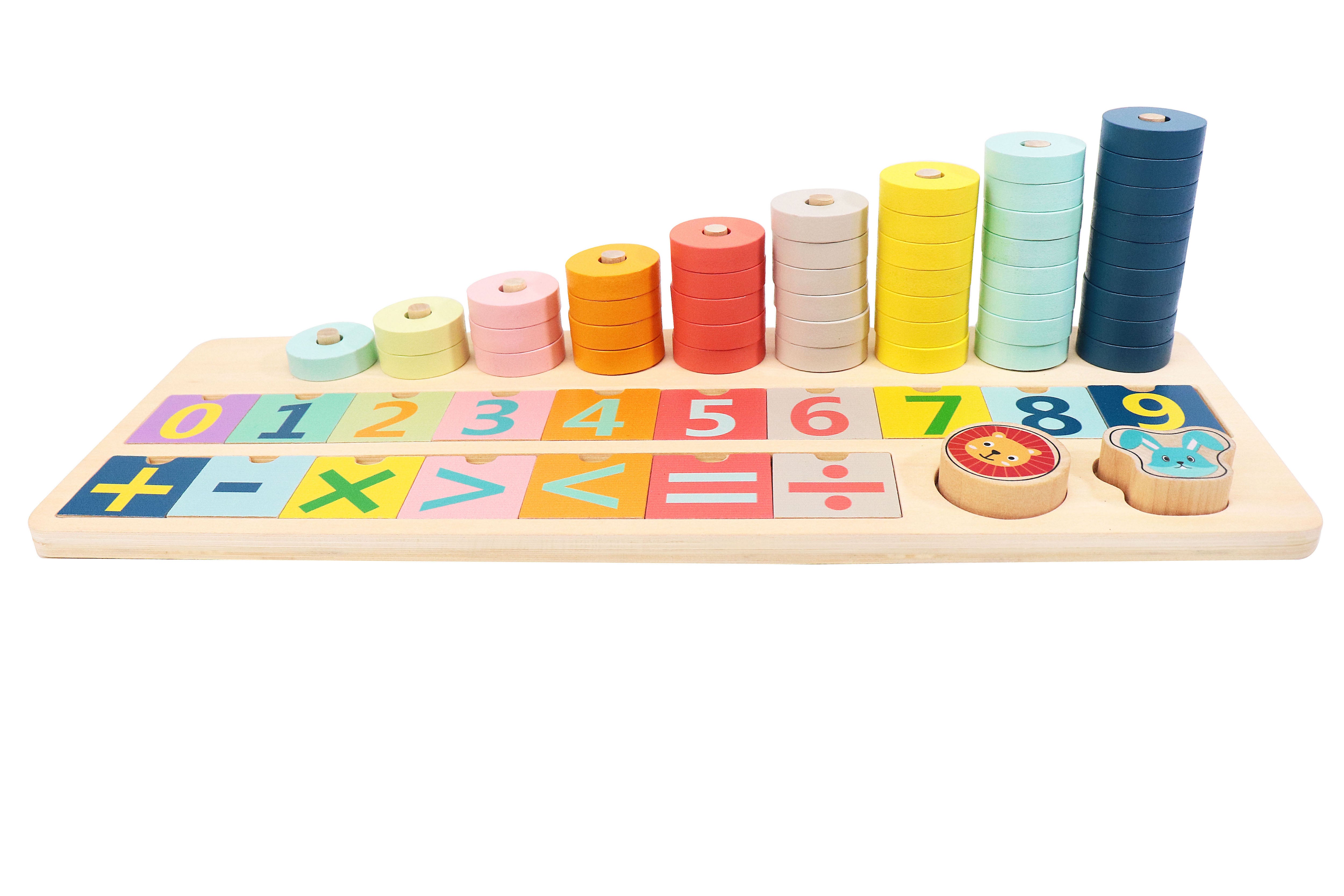 Leo & Friends Shape and Number Sorter, Shape and Number Counting Puzzle for Children, Toddlers