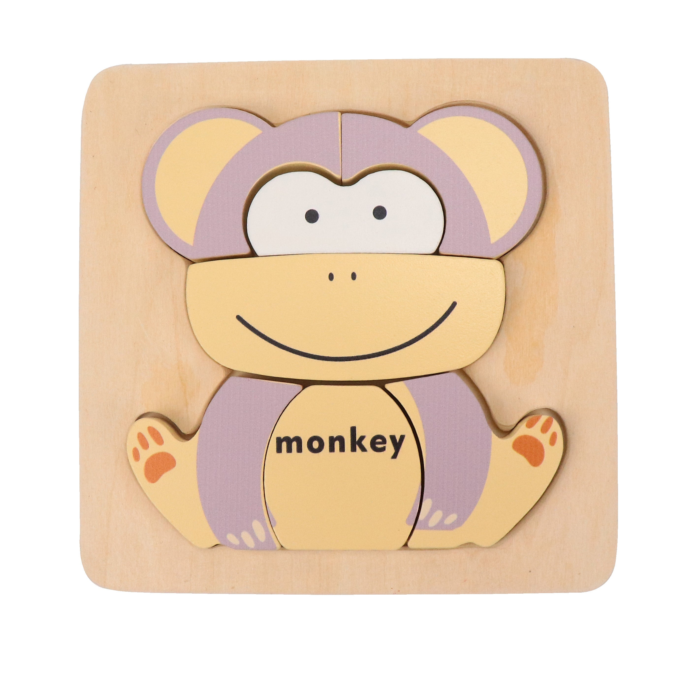 Wooden Zoo Animal Puzzle Kit for Boys and Girls, Includes 25 Different Pieces and 1 Panda, 1 Monkey, 1 Hedgehog, and 1 Squirrel | Educational Children’s Building Peg Puzzle Toy, Perfect Birthday Present