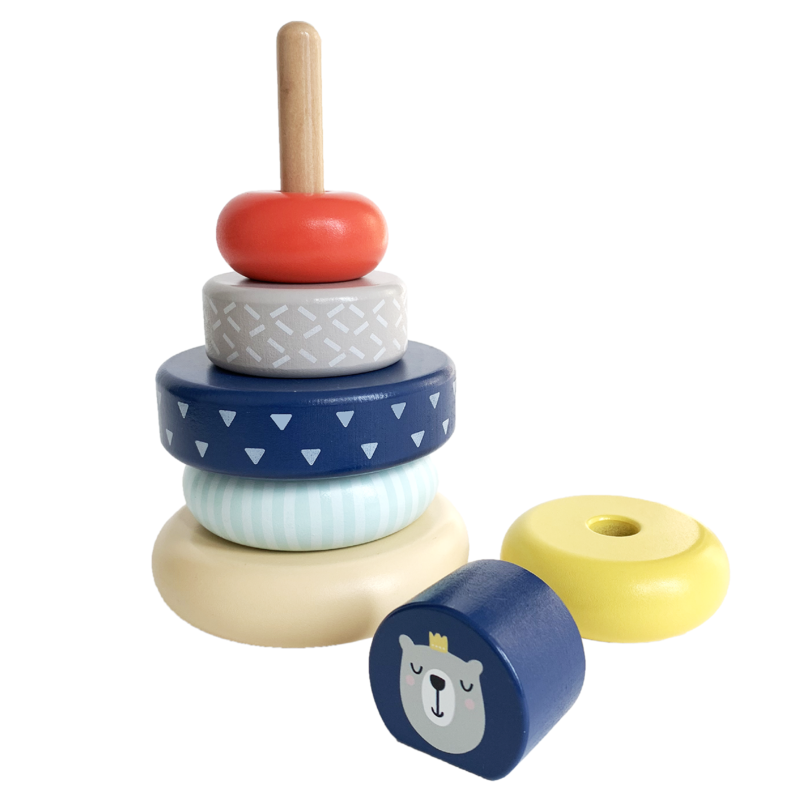 Leo & Friends Wooden Stacking Toys, 6 Wooden Rings, 1 Lion Crown On Top |  Montessori-Approved Education Kid’s Ring Stacking Tower, Perfect Christmas or  Birthday Present