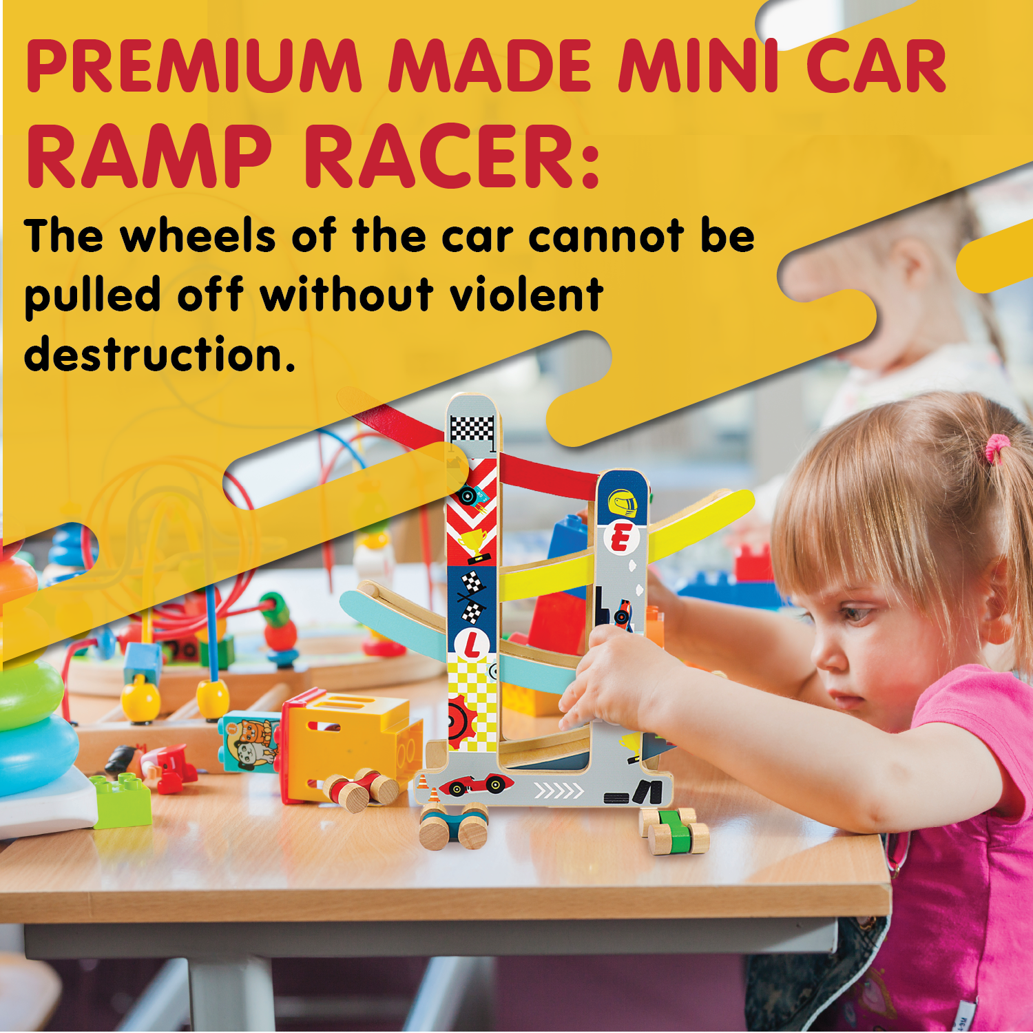 Leo & Friends Wooden Ramp Racer Track with 4 Race Cars Included | Bright Colored At-Home Racer Track for Toddlers, Kids Ages 1 Through 5 | Perfect Educational Kid’s Gift for Birthdays, Holidays & More