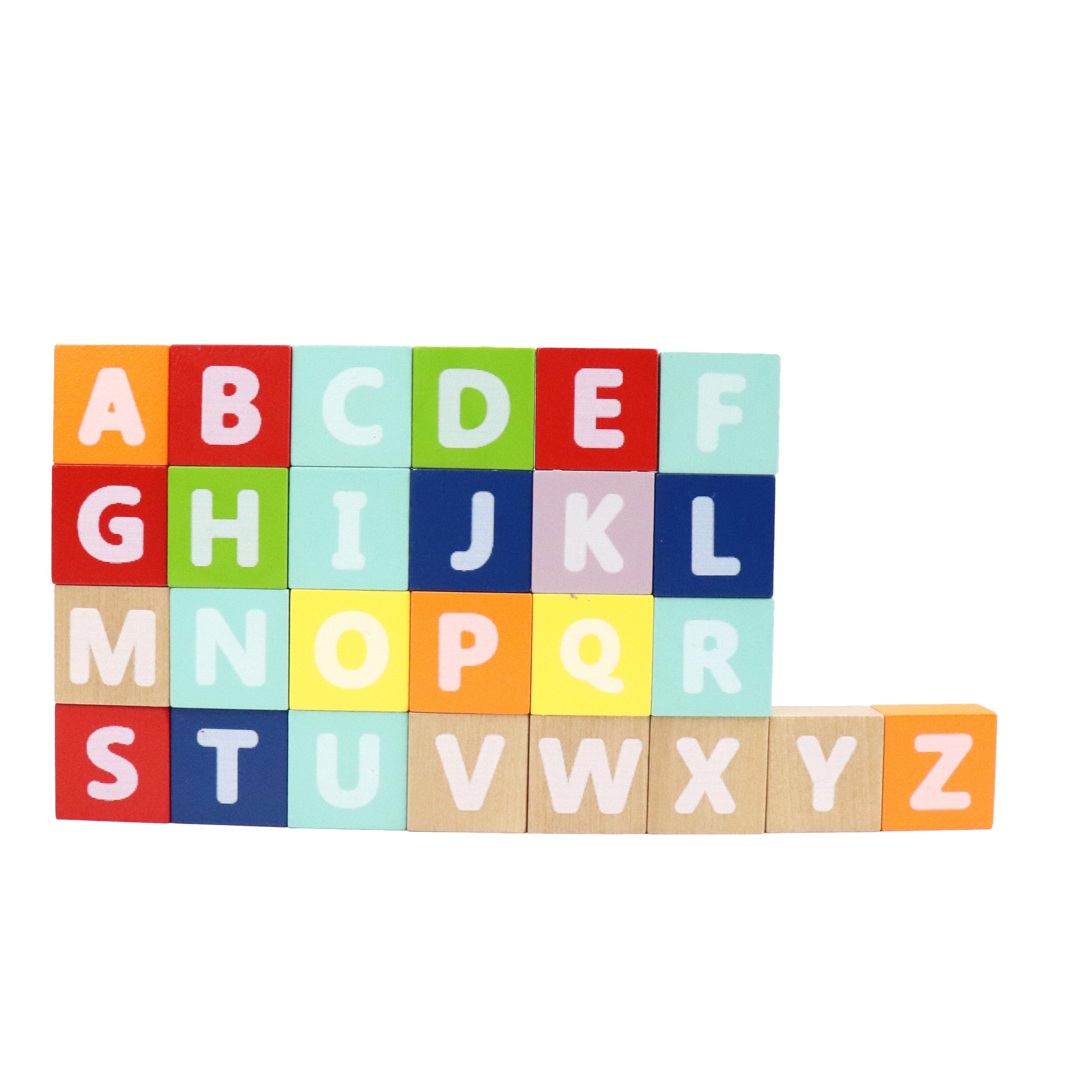 Count and Spell Block Set, 50-Piece Wooden Number and Letter Stacking Toy Kit for Ages 12-Months+ | Building Blocks for Toddlers, Learn Counting, Spelling, Sorting, Organization, Fine Motor Skills | For Boys and Girls