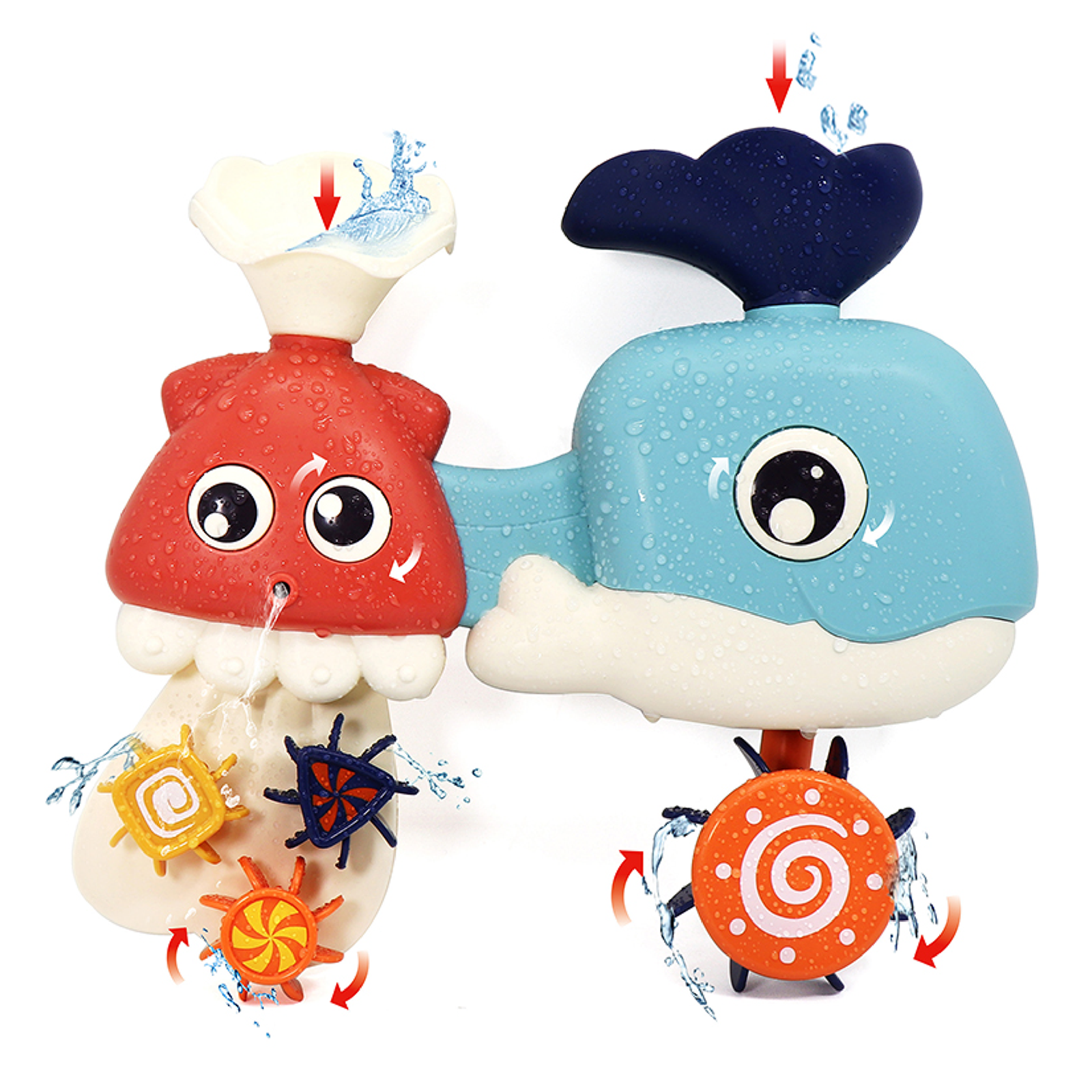 Leo & Friends Whale Waterfall Bath Toy for Babies, Toddlers | Whale Fountain,  Spinner Wheel, Make Bath Time Fun | Bath Wall Toy for all Bathrooms, Perfect  Christmas or Birthday Present