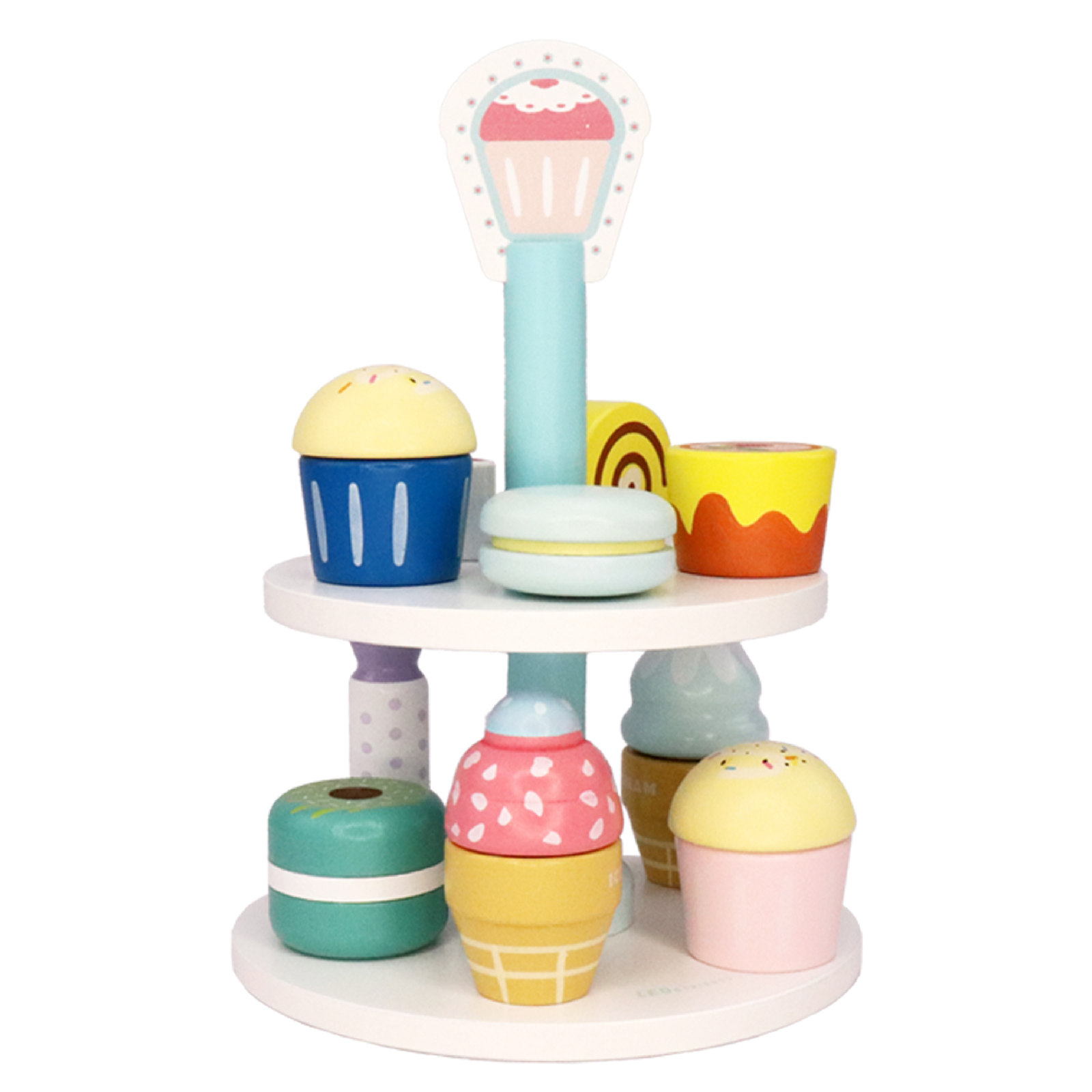 Leo & Friends 19-Piece Wooden Kid’s Bakery Play Set | Play Pretend Dessert Chef Kit for Toddlers | Made with Sustainable, Non-Toxic Wood, Water-Based Paint | Perfect Dessert Kit Gift for Birthdays, Holidays