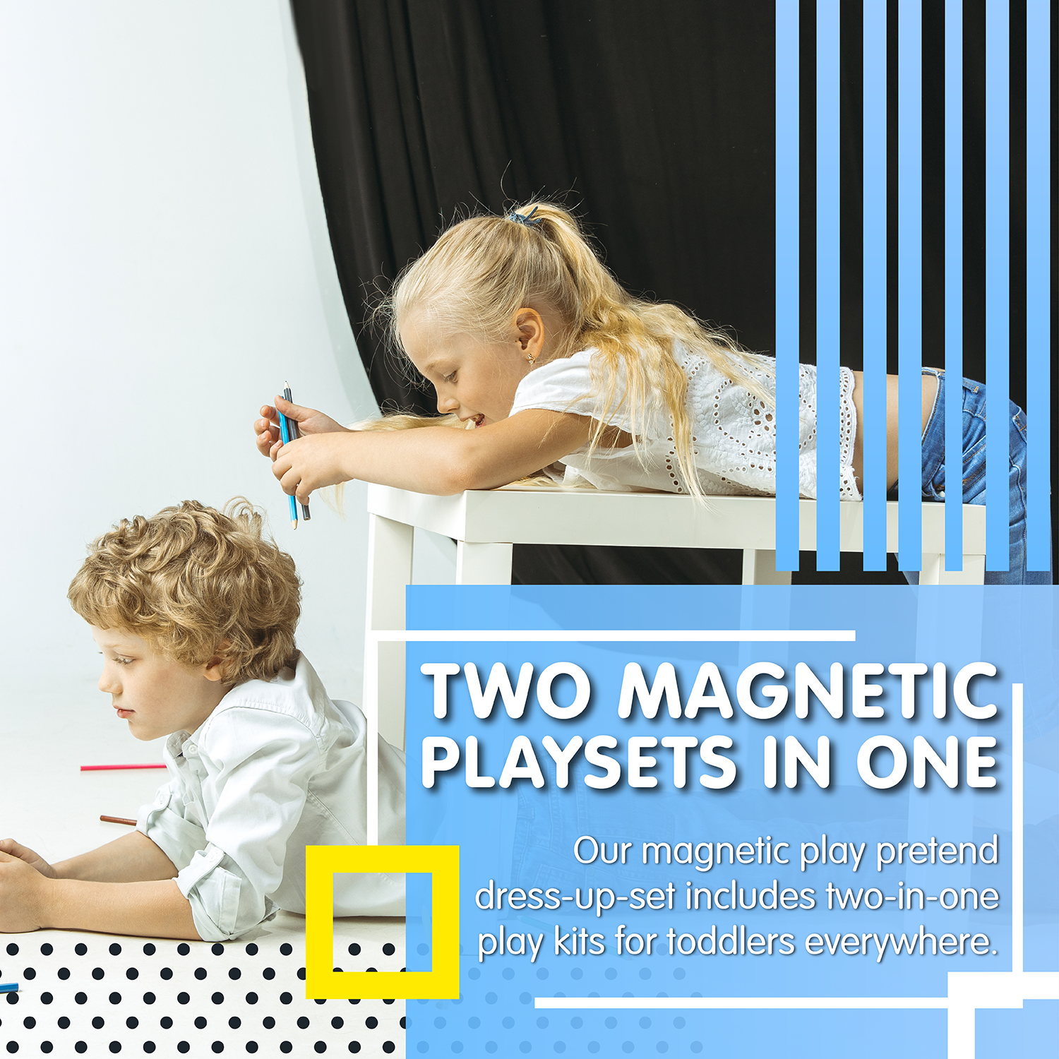 Leo & Friends Magnetic Creative Shapes Playset, 88-Pieces, Made for Kids 3-Years-Old+ | Educational Play-Pretend Shape and Color Puzzle Kit, Perfect Birthday or Holiday Present