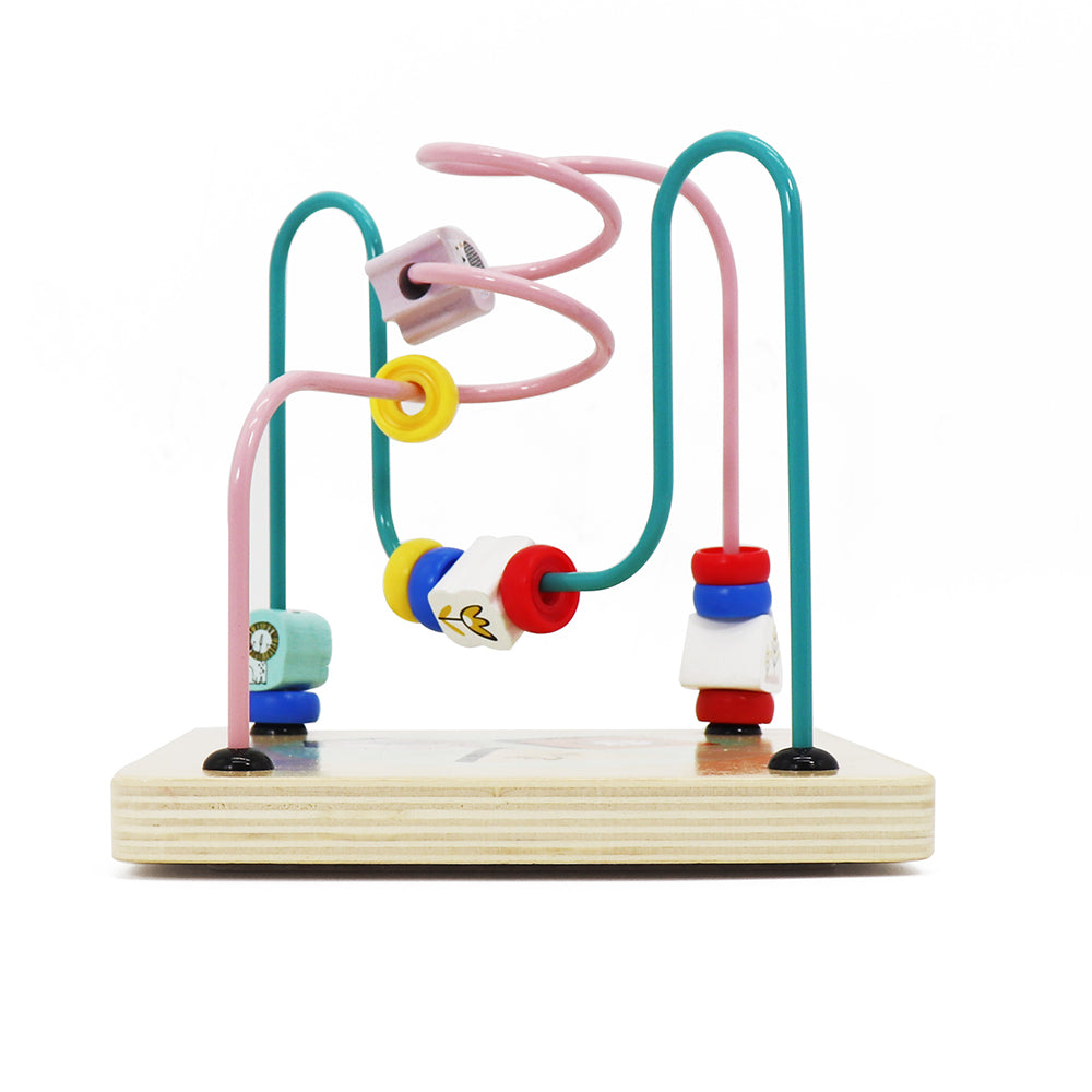 LEO & FRIENDS Wooden Activity Toy for 1, 2 Year-Old-Girls, Educational Preschool Shape Sorter and Maze Toy | Montessori Bead Maze and Versatile Kid’s Sensory Immersion Cube | Perfect Christmas or Birthday Gift