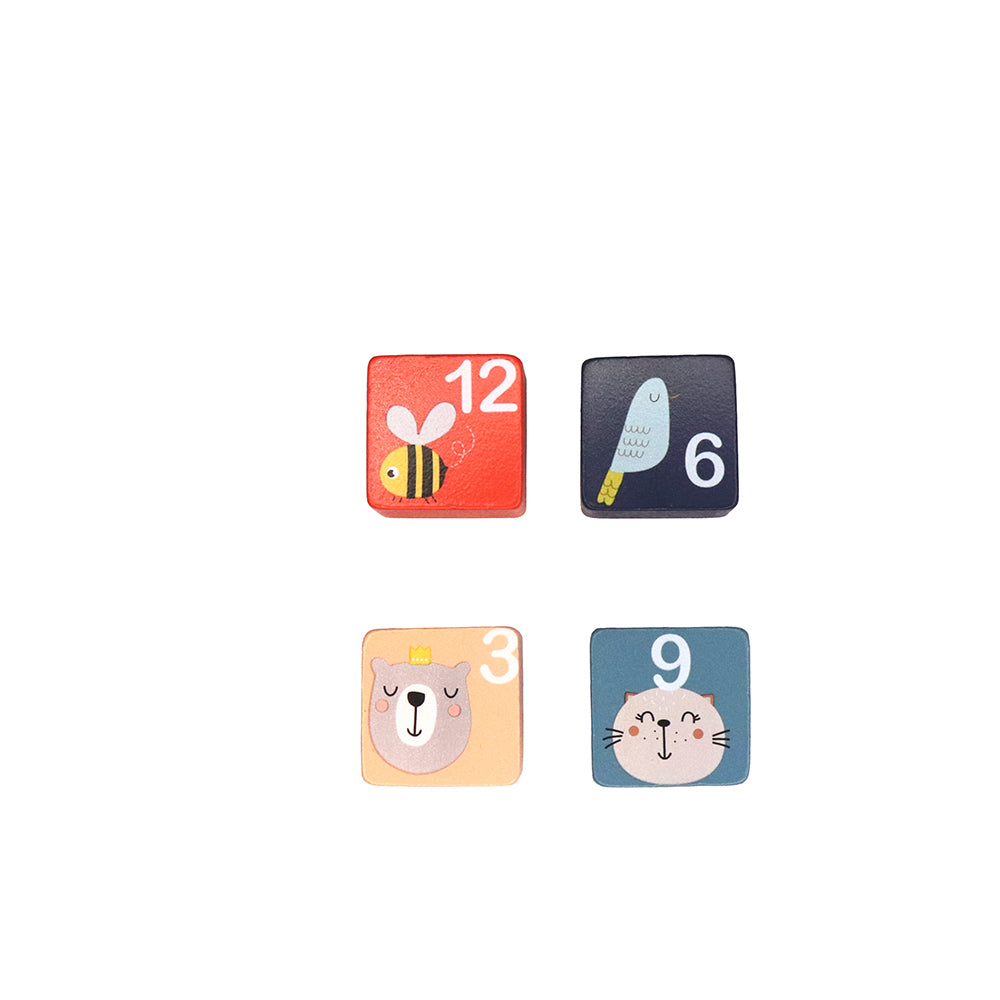 Leo & Friends Shape Sorting Clock with Removable Number Blocks 1-12 Included | Learn How to Tell Time, Premium Wooden Educational Toy | Fun Puzzle Stacking and Sorting for Children Ages 3+