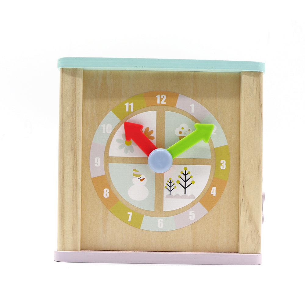 LEO & FRIENDS Wooden Activity Toy for 1, 2 Year-Old-Girls, Educational Preschool Shape Sorter and Maze Toy | Montessori Bead Maze and Versatile Kid’s Sensory Immersion Cube | Perfect Christmas or Birthday Gift