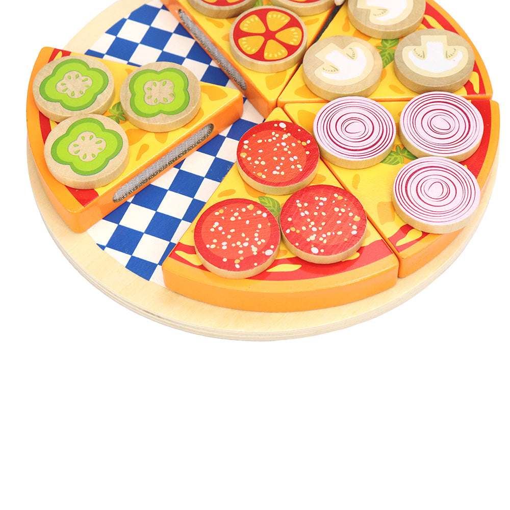 Leo & Friends 27-Piece Kid’s Pizza Toy Set | Play Pretend Pizza Toy Slices, Toppings, Pizza Cutter for Toddlers | Perfect Kid’s Cooking Toy Kit for Birthdays, Holidays