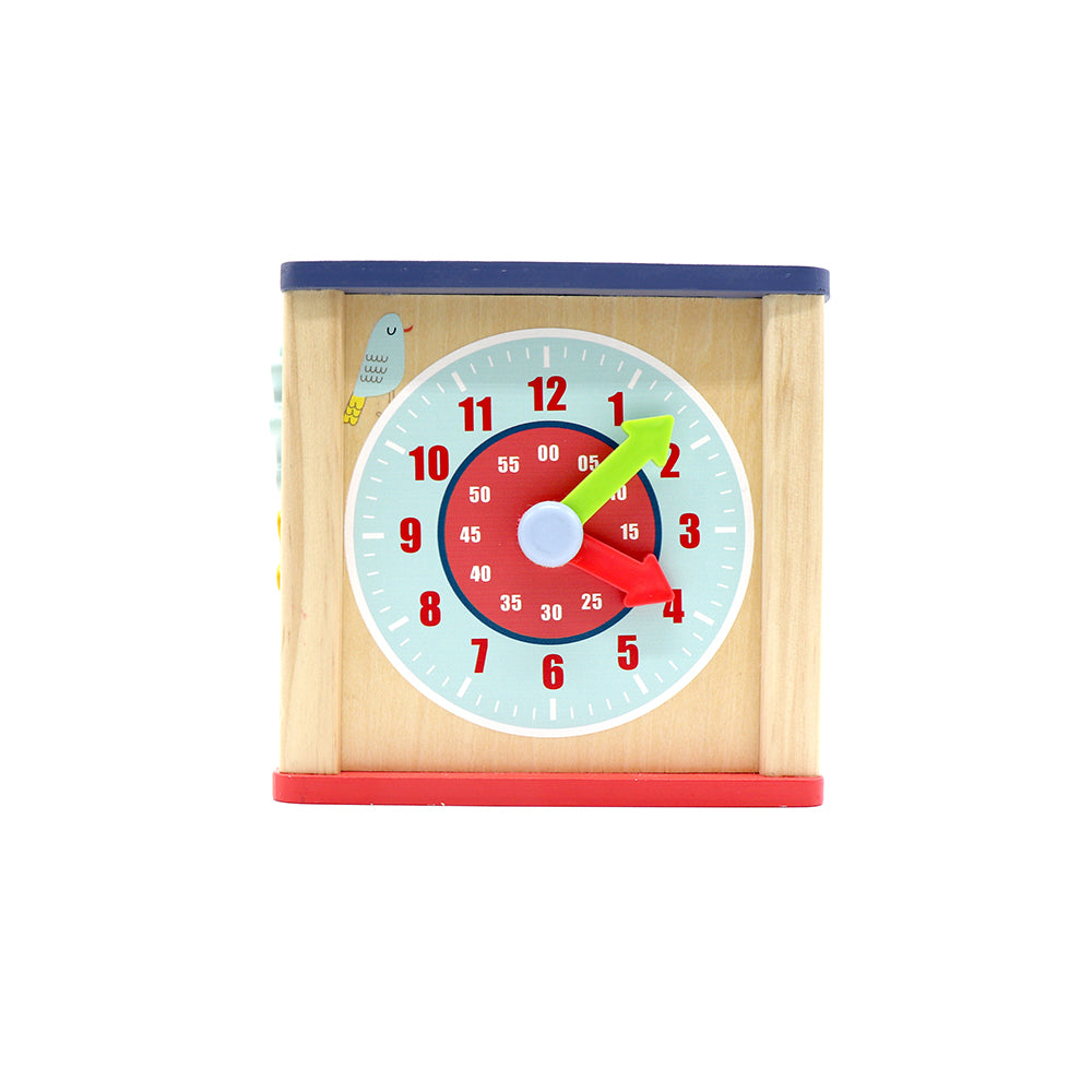 LEO & FRIENDS Wooden Activity Toy for 1, 2 Year-Old-Girls, Educational Preschool Shape Sorter and Maze Toy | Montessori Bead Maze and Versatile Kid’s Sensory Immersion Cube | Perfect Christmas or Birthday Gift