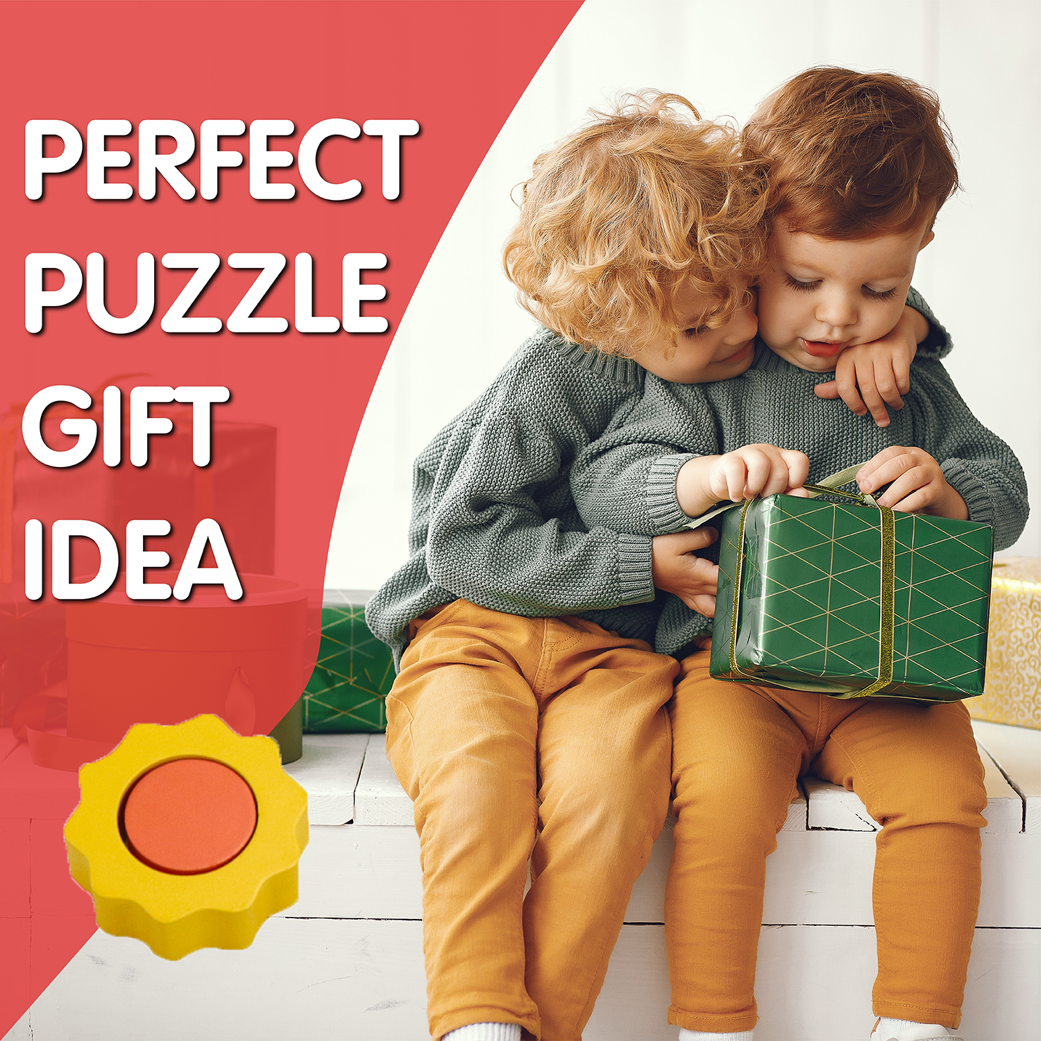 L&F Weather Shape Puzzle Kit with 6 Weather Wooden Pieces and 1 Board | Developmental Toy Set for 2, 3, 4, 5, and 6-Year-Olds, Toddlers, Preschoolers, and Kids | Made with Non-Toxic Wood