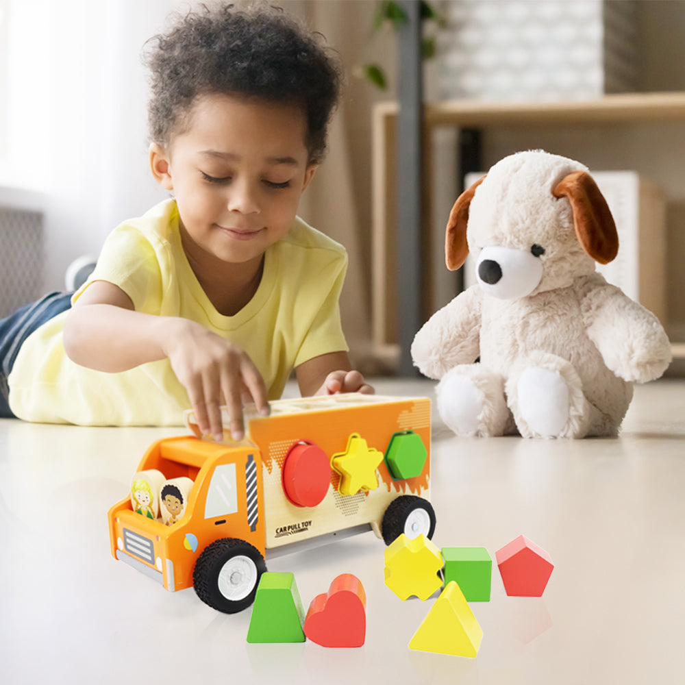 Leo & Friends Shape Sorting Dump Truck - Toddlers Educational Shape Sorter Car That Makes Playing Fun | Perfect Kid’s Toy for The Whole Family