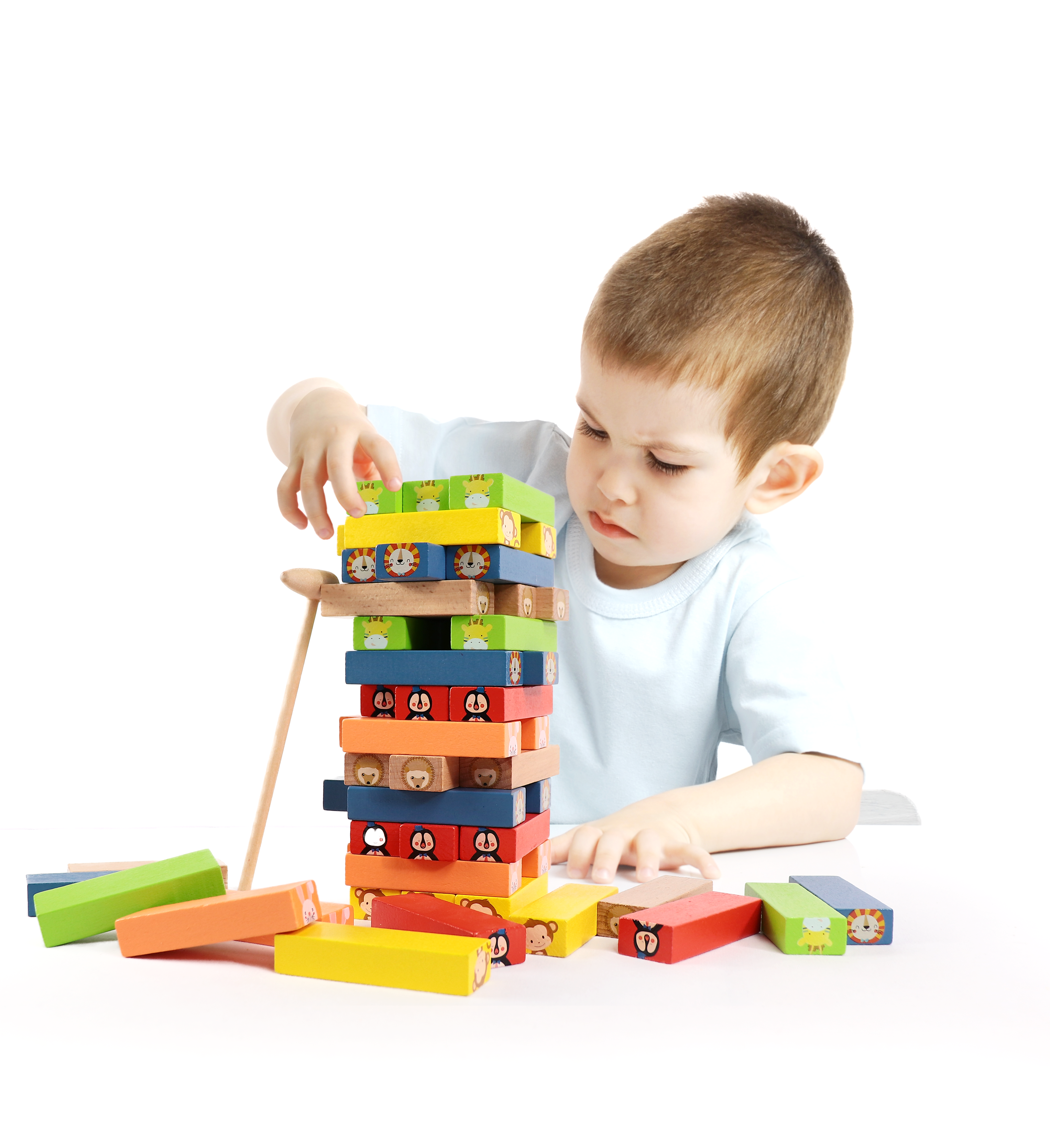 L&F Zoo Stacking Game, 77 Different Pieces Included | Perfect for Kids 3-Years+, Use with Preschoolers or Kid’s Birthday/Christmas Present | BPA-Free, Made with Non-Toxic Wood and Water-Based Paint