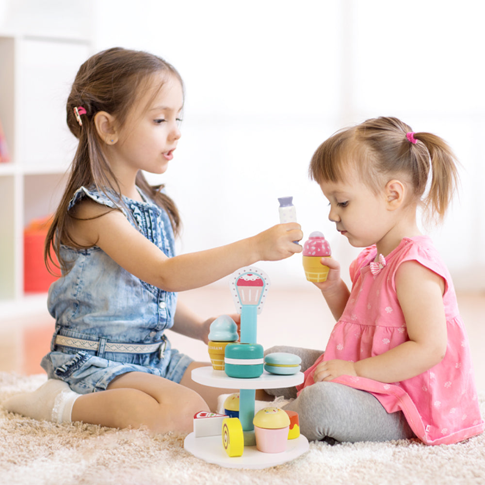 Leo & Friends 19-Piece Wooden Kid’s Bakery Play Set | Play Pretend Dessert Chef Kit for Toddlers | Made with Sustainable, Non-Toxic Wood, Water-Based Paint | Perfect Dessert Kit Gift for Birthdays, Holidays