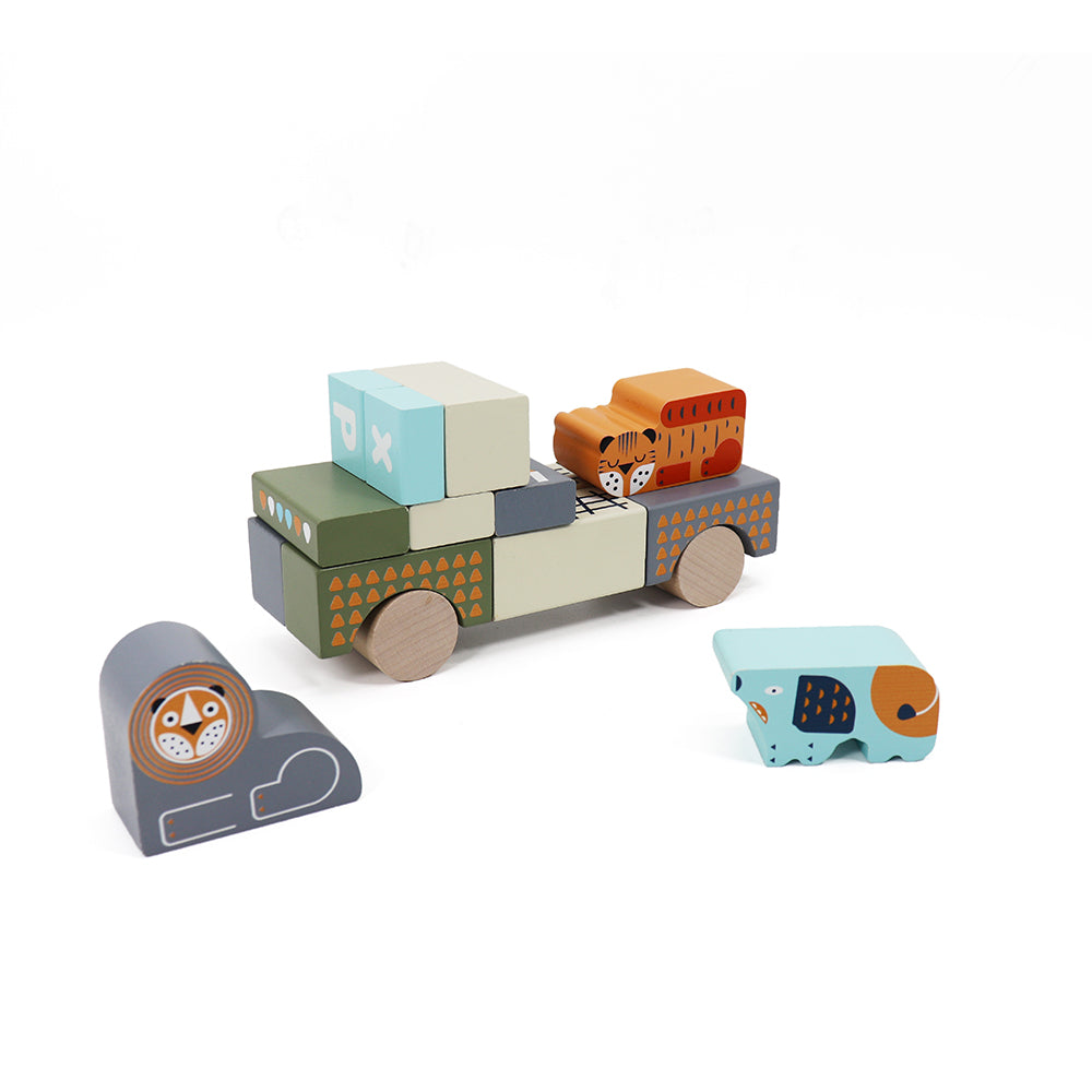 Leo & Friends Count & Spell Blocks Set for Toddlers/101 Pieces | ABC Blocks, Math Blocks, and Counting Blocks, Educational Toy Set for Kids Ages 1 Through 5 | Perfect Assorted Size and Shapes Block Kit for Holidays, Birthdays, & More