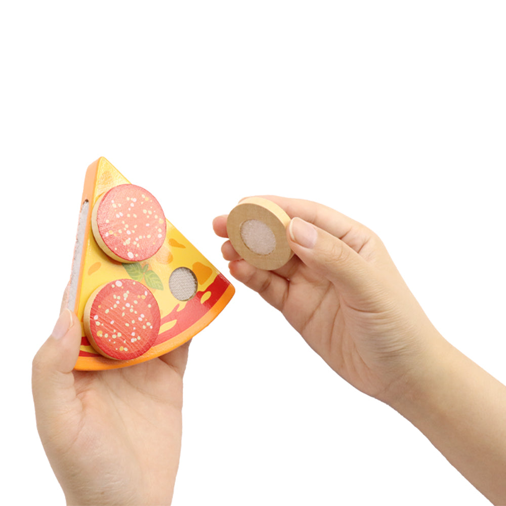 Leo & Friends 27-Piece Kid’s Pizza Toy Set | Play Pretend Pizza Toy Slices, Toppings, Pizza Cutter for Toddlers | Perfect Kid’s Cooking Toy Kit for Birthdays, Holidays