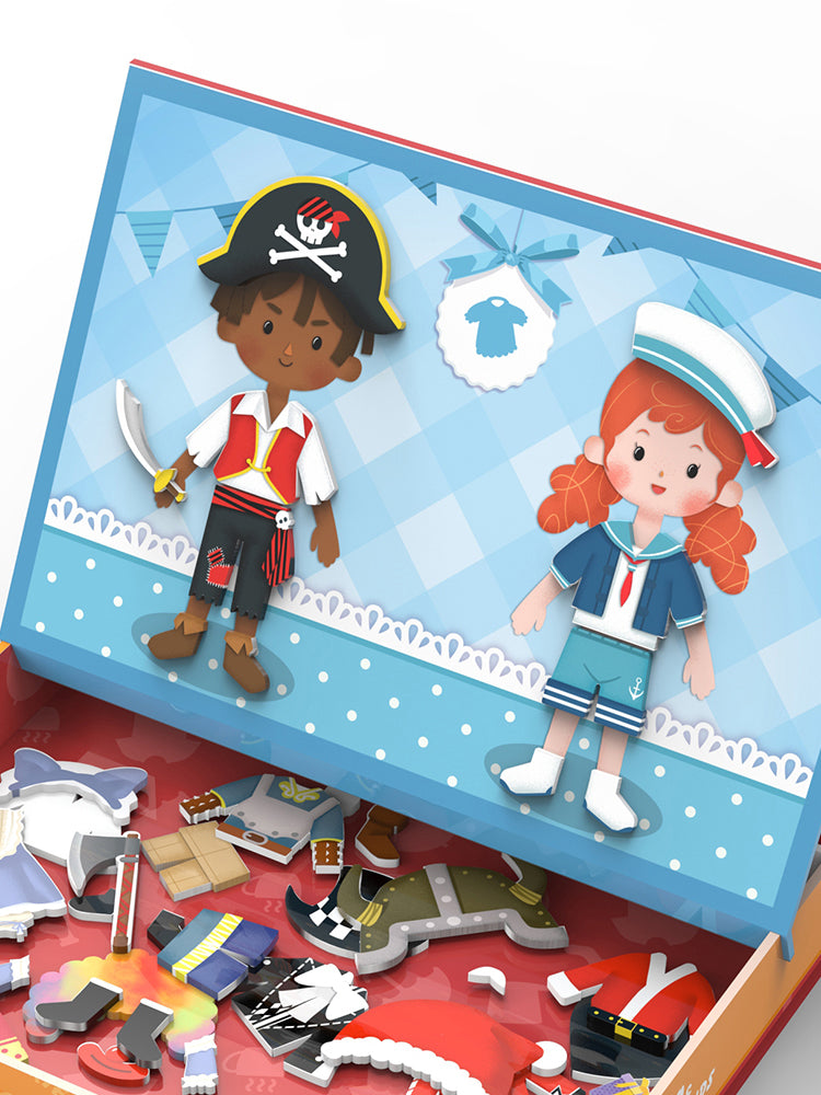 Leo & Friends Magnetic Dressing Kit, 66-Pieces, Made for Kids 3-Years-Old+ | Educational Play-Pretend Dress-Up Puzzle Kit, Perfect Birthday or Holiday Present | Two Playsets in One