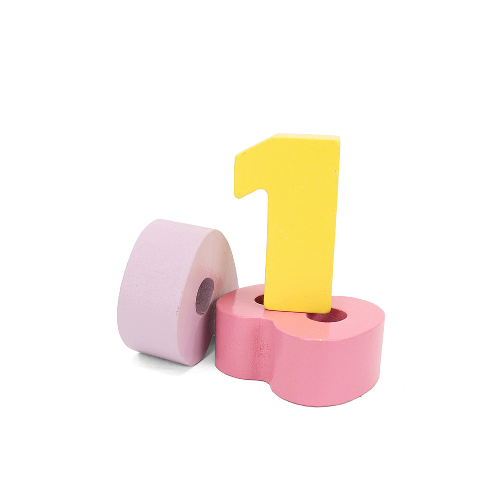 Leo & Friends Wooden Chunky Number Math Puzzle, Numbers 0-9, Addition, Subtraction, Multiplication, Division, Equal Sign Included | Fun Educational Number Game for Children 3+