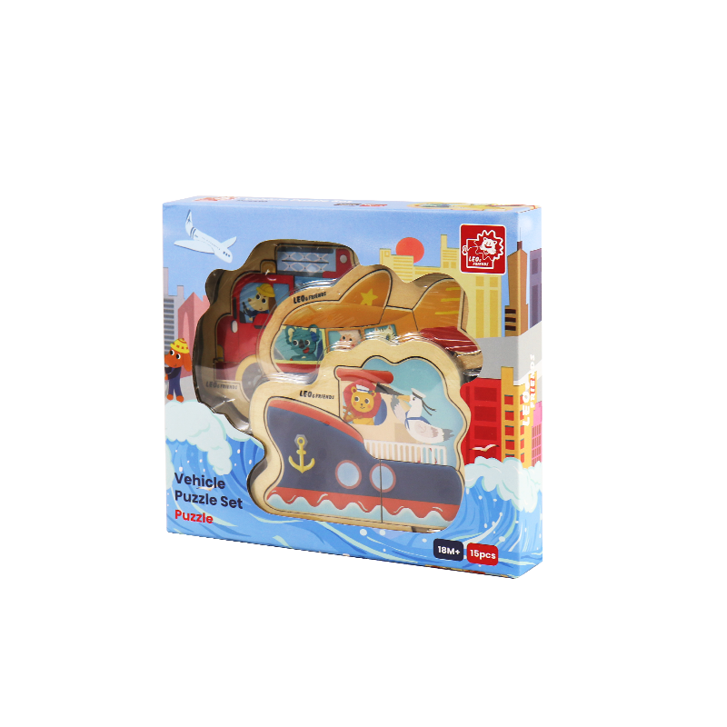 Wooden Vehicle Puzzle Set for Toddlers 1-3, Puzzles for Kid, Baby Puzzles, Montessori Toys for 1 2 3+ Year Old Girl Boy, Airplane puzzle, Ship puzzle, Fire Engine Puzzle, Puzzles for Kids Age 2-4, STEM Educational Learning Toy Birthday Gifts