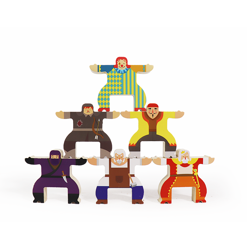 Leo & Friends Wooden Balance Stacking Game- ,12 Pieces, Interlocking toys,