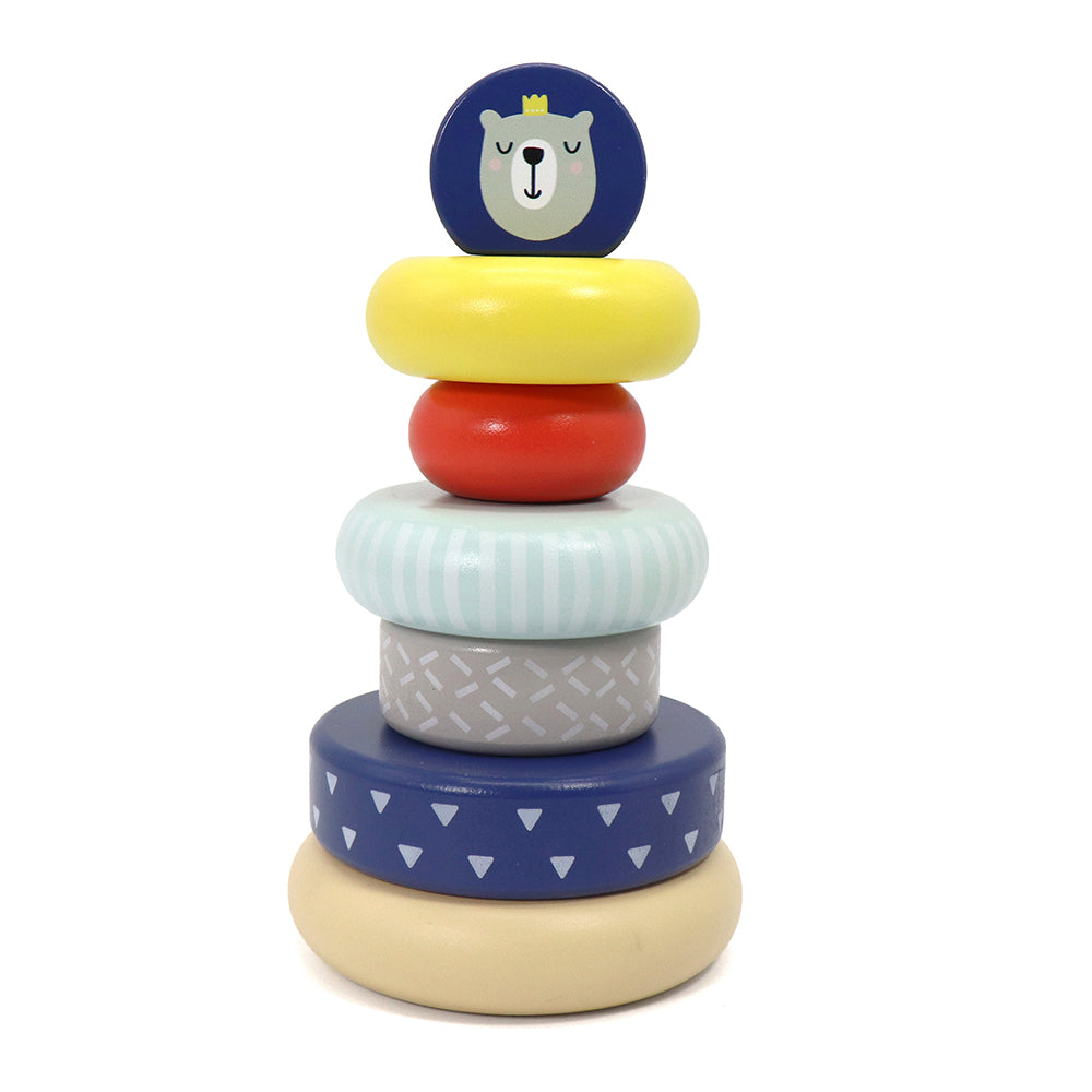 Leo & Friends Wooden Stacking Toys, 6 Wooden Rings, 1 Lion Crown On Top |  Montessori-Approved Education Kid’s Ring Stacking Tower, Perfect Christmas or  Birthday Present