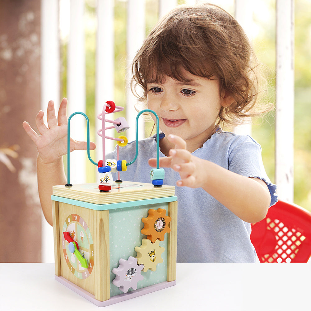 LEO & FRIENDS Wooden Activity Toy for 1, 2 Year-Old-Girls