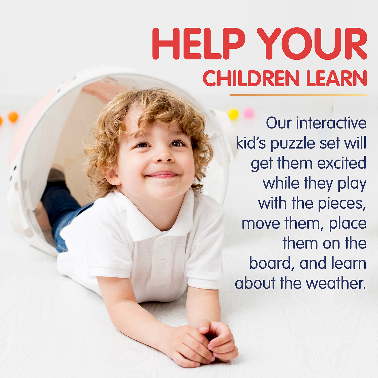 L&F Weather Shape Puzzle Kit with 6 Weather Wooden Pieces and 1 Board | Developmental Toy Set for 2, 3, 4, 5, and 6-Year-Olds, Toddlers, Preschoolers, and Kids | Made with Non-Toxic Wood