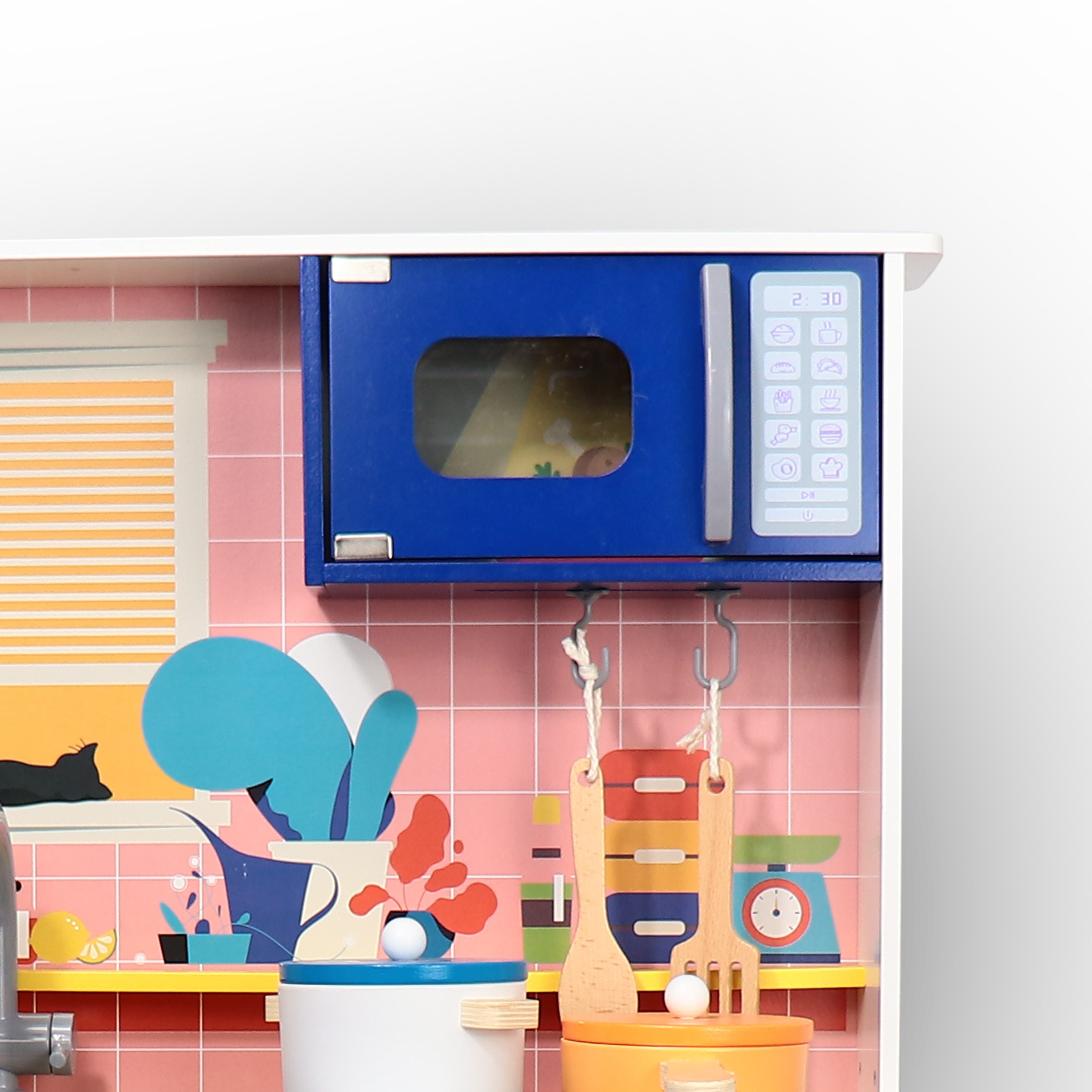 Leo & Friends Light and Sound Kitchen, Play Pretend Kitchen Set with Working Lights and Sounds for Children, Toddlers