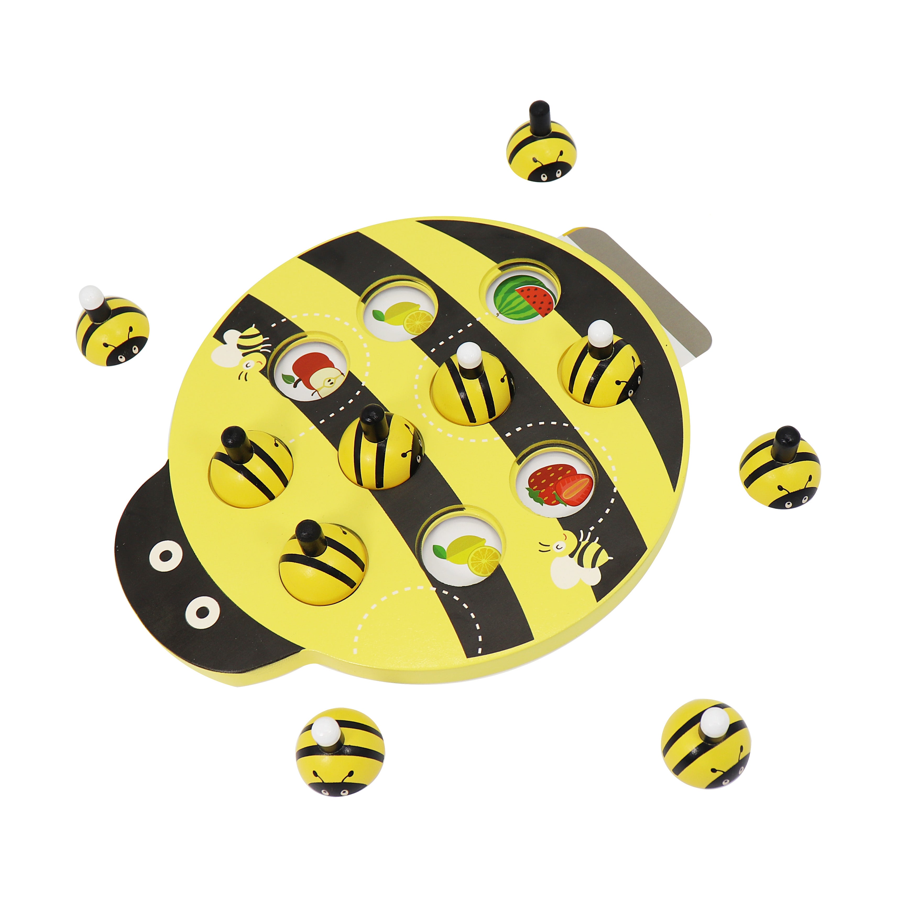 Leo and Friends Bee Memory Game – Wooden Memory Matching Game for Kids Ages 3, 4, 5 Years Old – Family Board Games – Educational Toy for Boys & Girls Cognitive Development