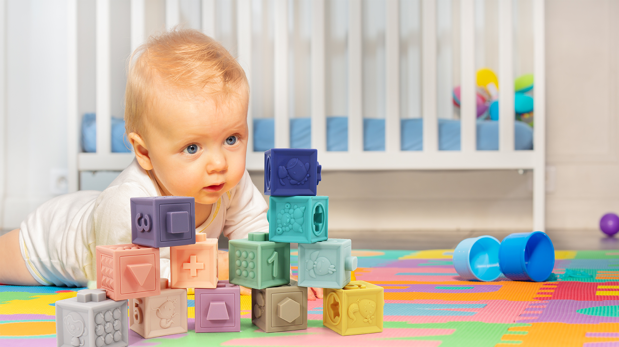 Leo and Friends Soft Building Blocks –Stacking Toys, Early Development Learning Toys, Montessori Toys