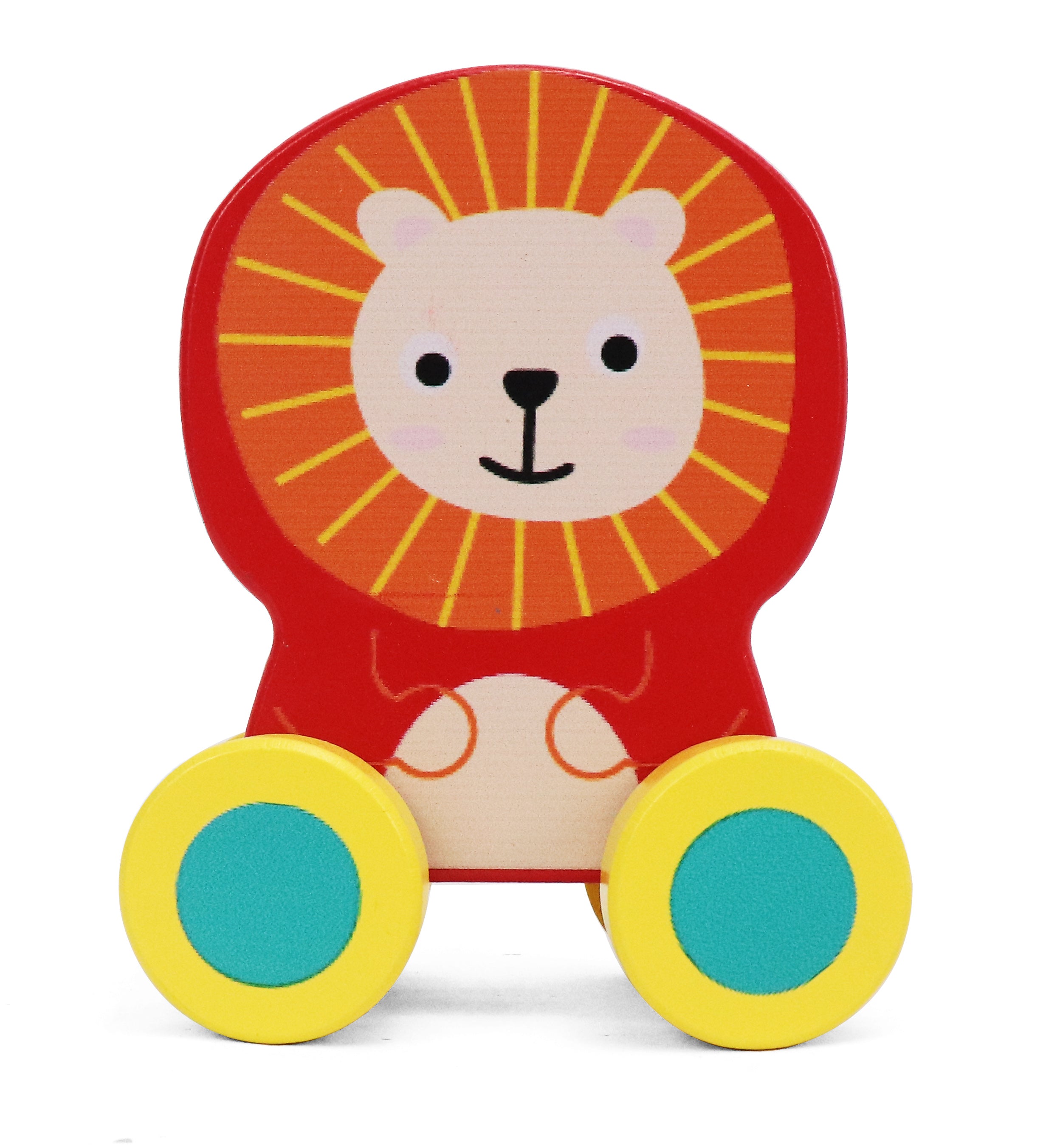 Leo & Friends Wooden Little Leo Lion Vehicle Toy, Perfect Christmas or Birthday Present for 1 year old