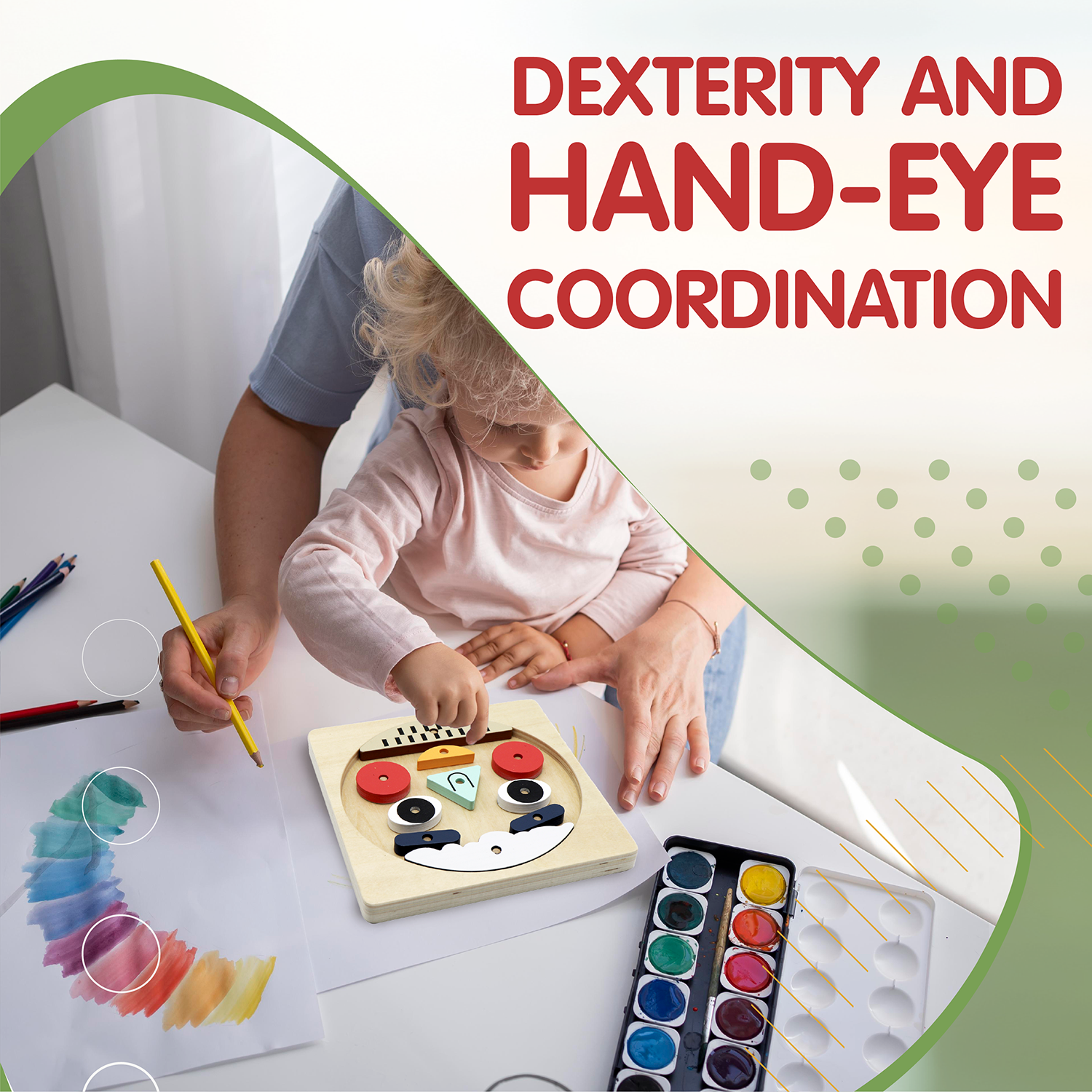 Leo & Friends Funny Faces Educational Wooden Puzzle for Toddlers | 10-Piece Safe Puzzle with Wooden Board, Makes Funny Faces, Creative Play for Kids for Holidays or Birthdays