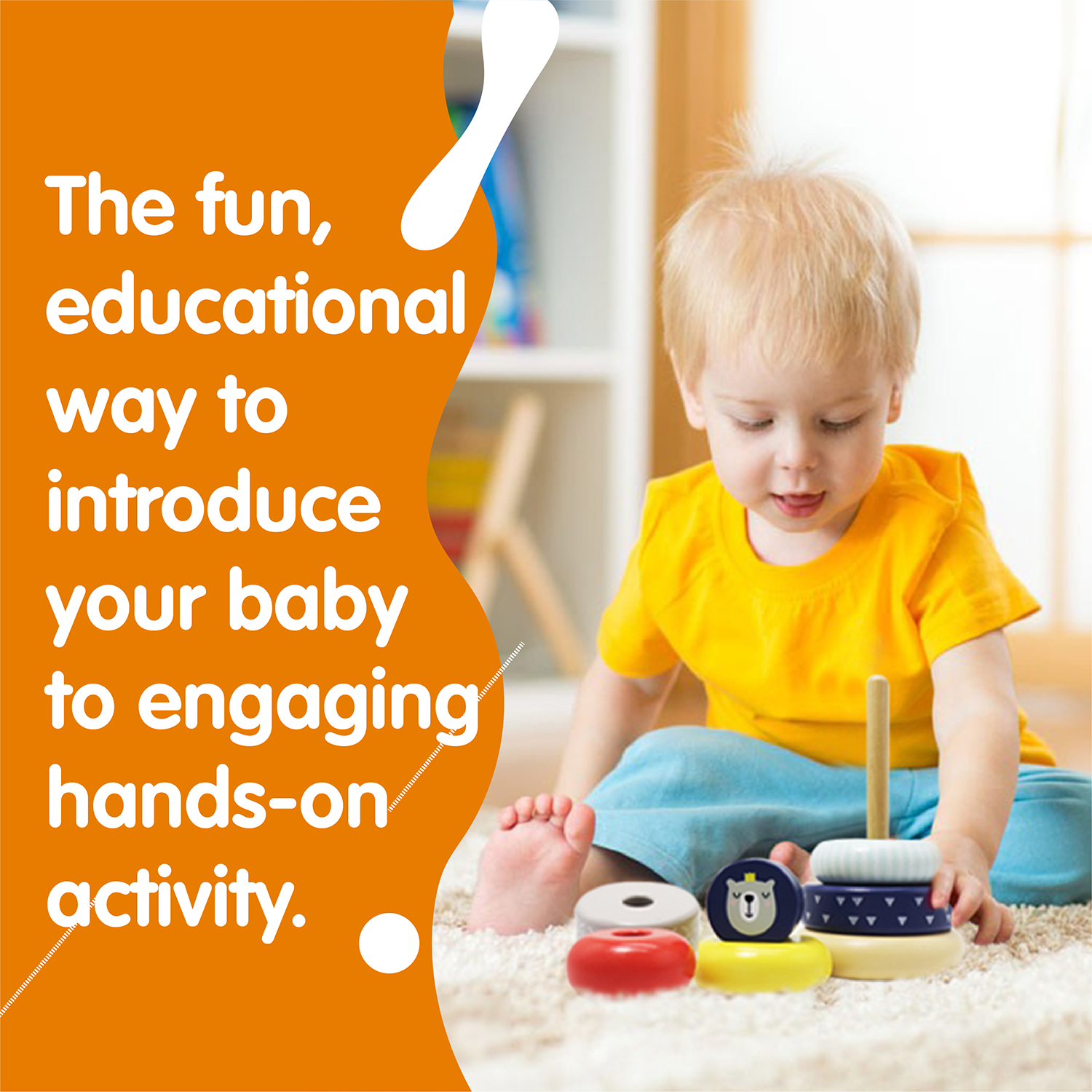 Leo & Friends Wooden Stacking Toys, 6 Wooden Rings, 1 Lion Crown On Top |  Montessori-Approved Education Kid’s Ring Stacking Tower, Perfect Christmas or  Birthday Present