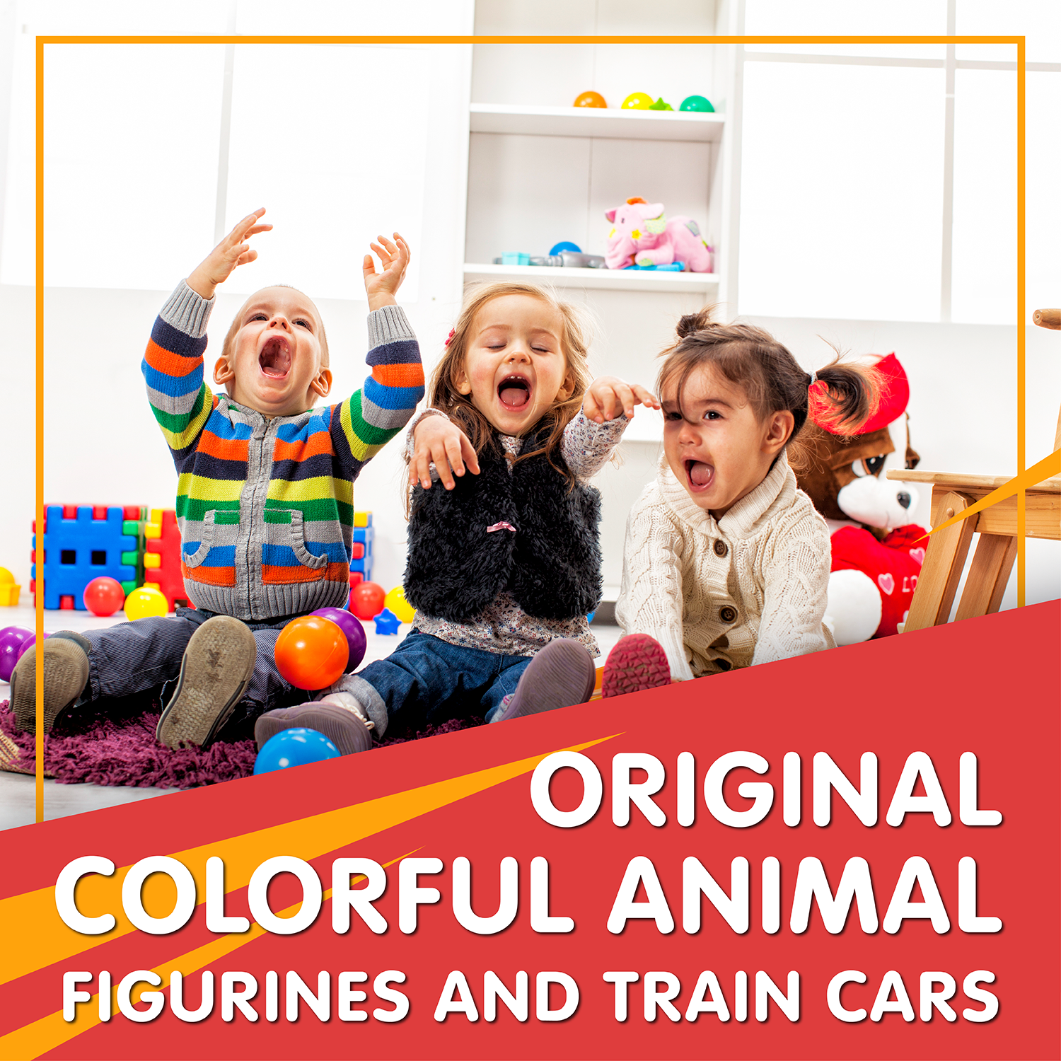 L&F Circus Doll House, 7 Pieces of Wooden, Non-Toxic Circus Parts, Perfect for Kids Ages 3 and Up | Build, Sort, and Organize, Box Circus for Preschoolers | Great Birthday or Christmas Present