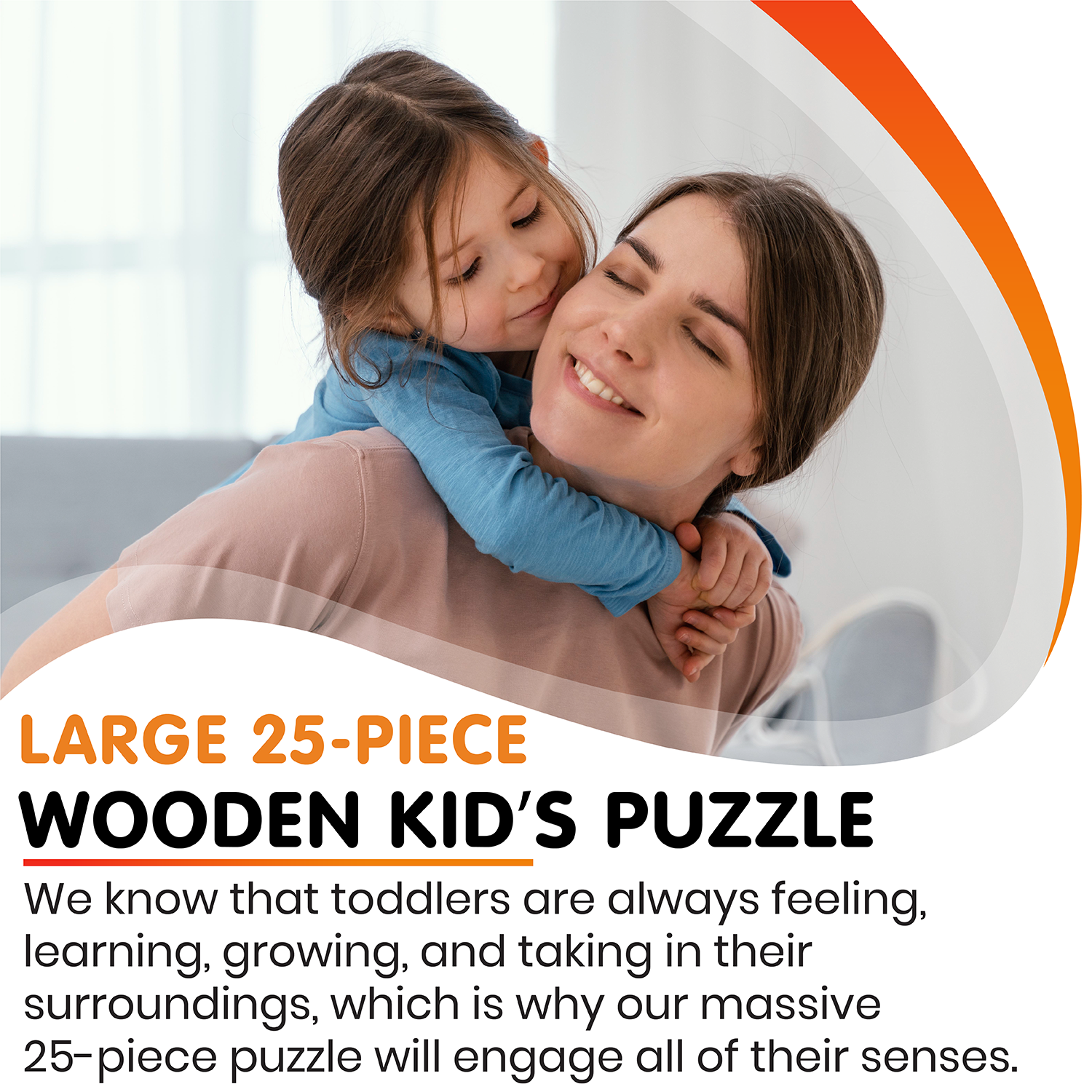 Wooden Zoo Animal Puzzle Kit for Boys and Girls, Includes 25 Different Pieces and 1 Panda, 1 Monkey, 1 Hedgehog, and 1 Squirrel | Educational Children’s Building Peg Puzzle Toy, Perfect Birthday Present