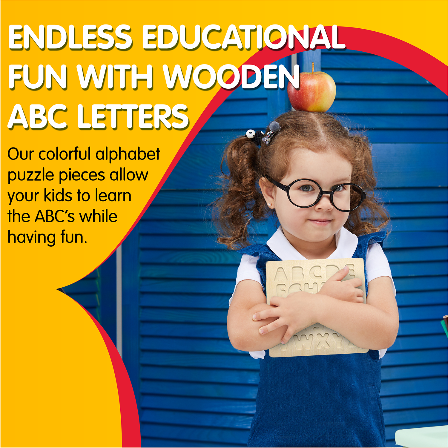 Leo & Friends Wooden Chunky Alphabet Puzzle for Toddlers, Preschoolers | Chunky ABC Blocks and Puzzle Board for Kids 3+ | Learn Letters, Spelling, Sounds, and Building Sentences with the Perfect Puzzle Gift for Kids