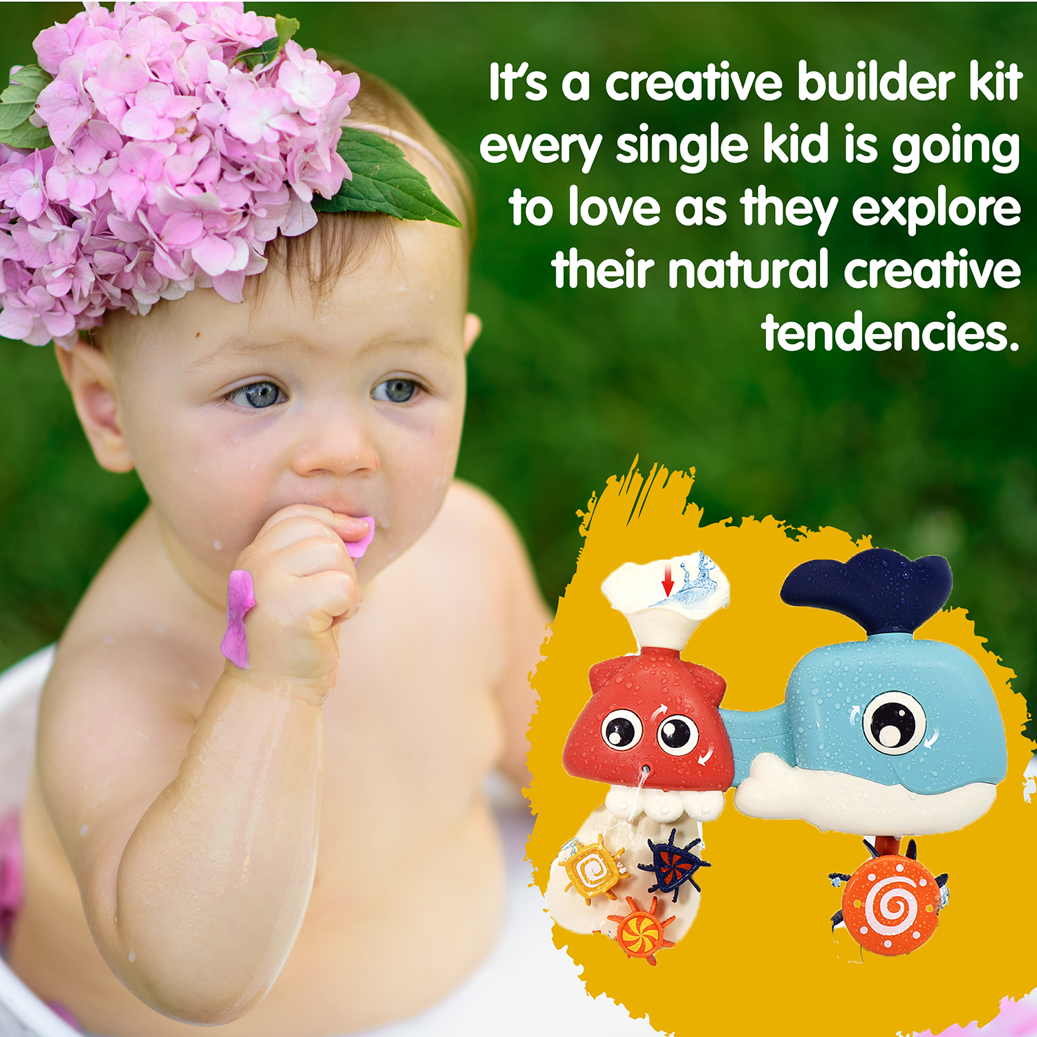 Leo & Friends Whale Waterfall Bath Toy for Babies, Toddlers | Whale Fountain,  Spinner Wheel, Make Bath Time Fun | Bath Wall Toy for all Bathrooms, Perfect  Christmas or Birthday Present