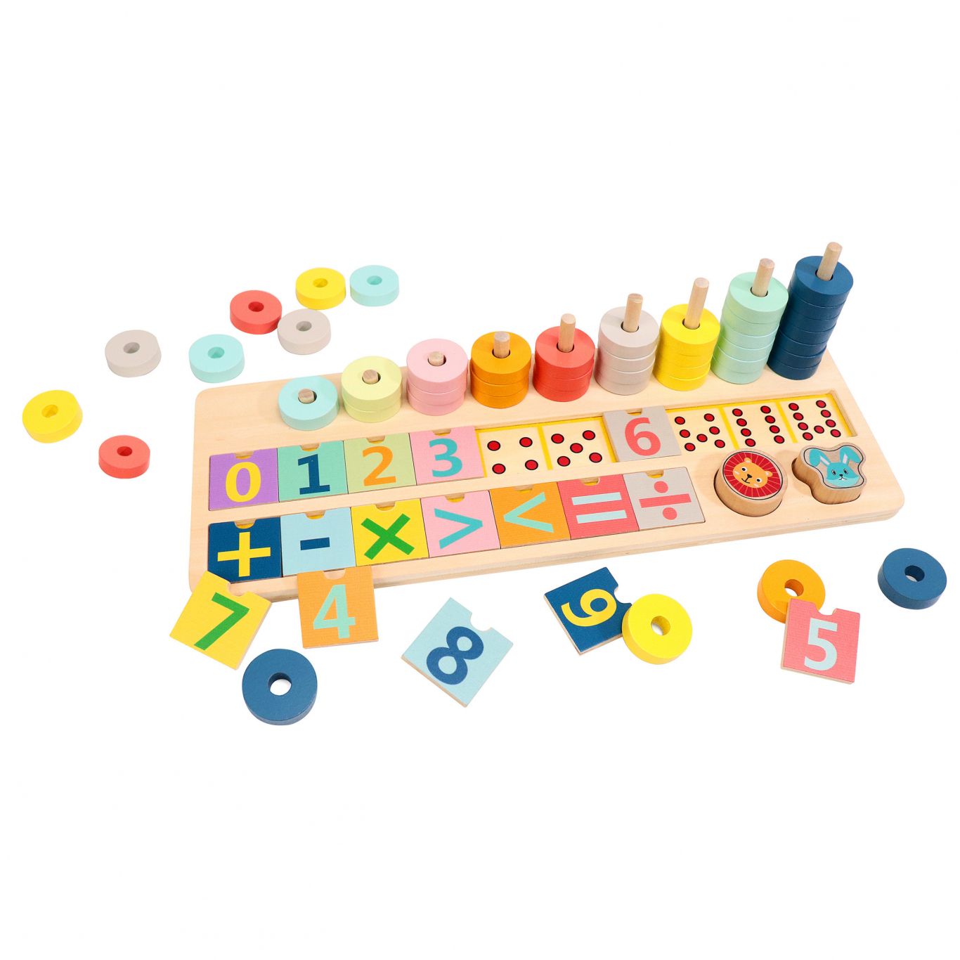 Leo & Friends Shape and Number Sorter, Shape and Number Counting Puzzle for Children, Toddlers