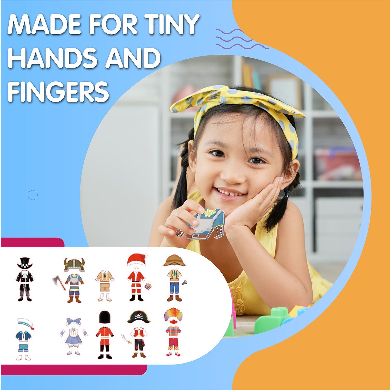 Leo & Friends Magnetic Dressing Kit, 66-Pieces, Made for Kids 3-Years-Old+ | Educational Play-Pretend Dress-Up Puzzle Kit, Perfect Birthday or Holiday Present | Two Playsets in One