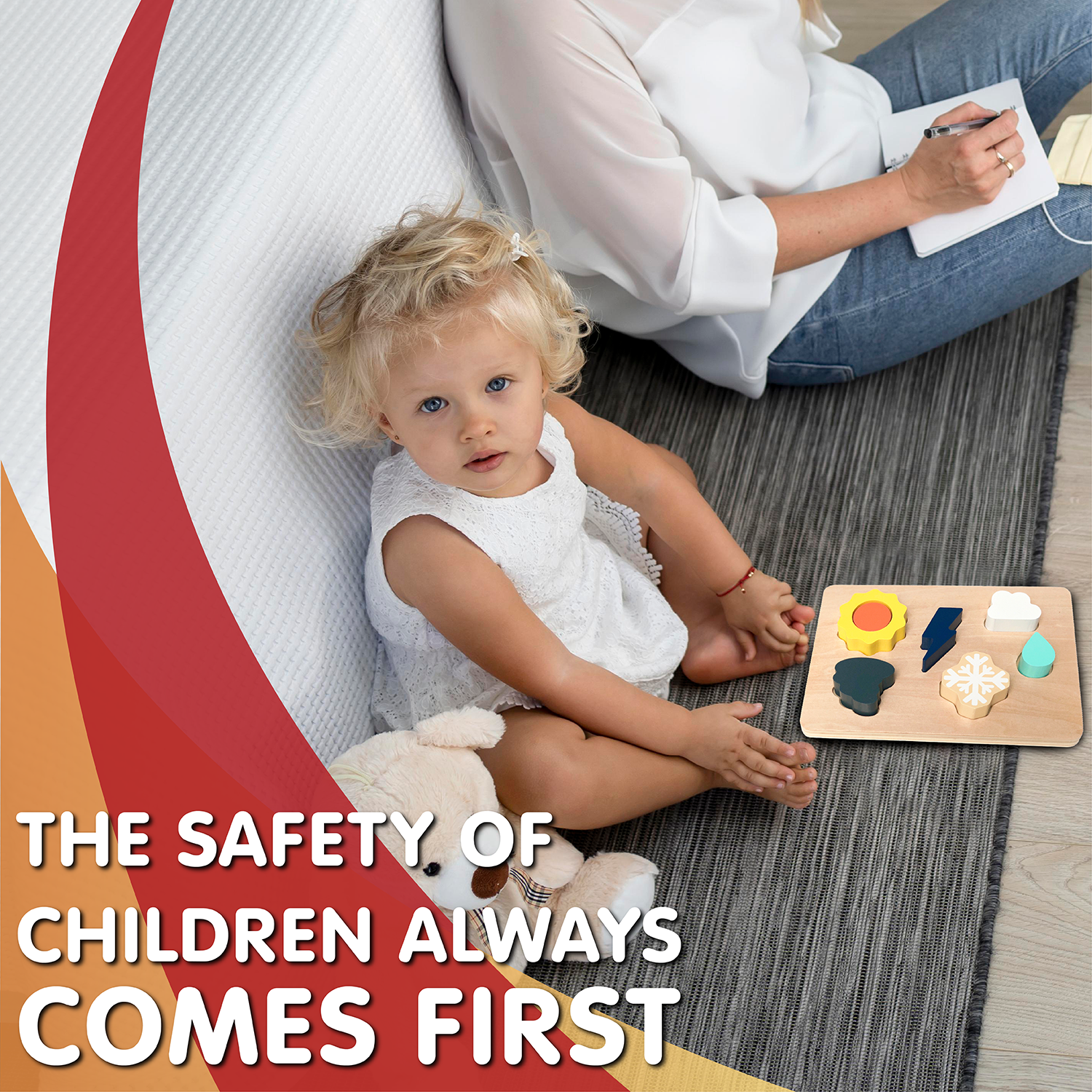 L&F Weather Shape Puzzle Kit with 6 Weather Wooden Pieces and 1 Board | Developmental Toy Set for 2, 3, 4, 5, and 6-Year-Olds, Toddlers, Preschoolers, and Kids | Made with Non-Toxic Wood