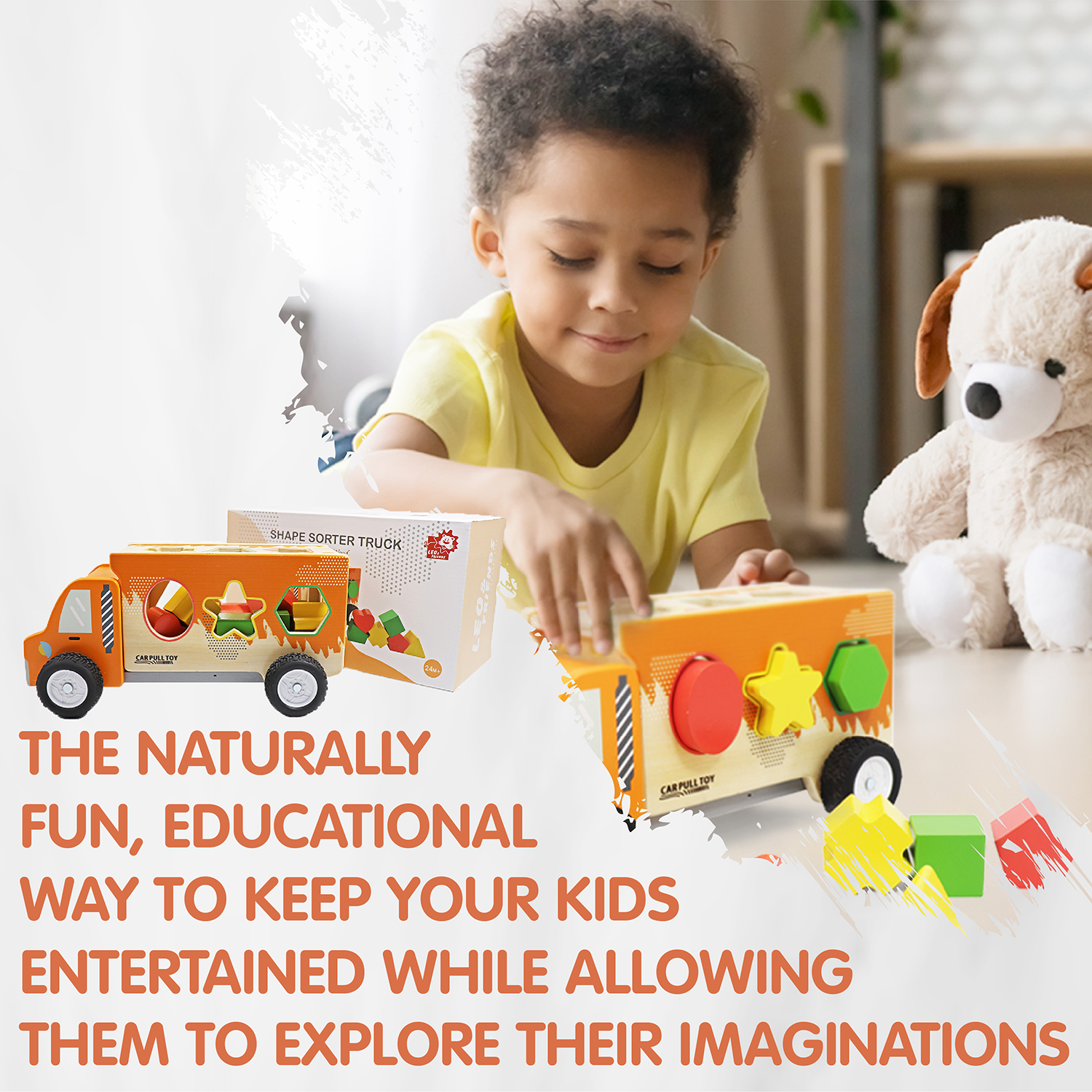 Leo & Friends Shape Sorting Dump Truck - Toddlers Educational Shape Sorter Car That Makes Playing Fun | Perfect Kid’s Toy for The Whole Family