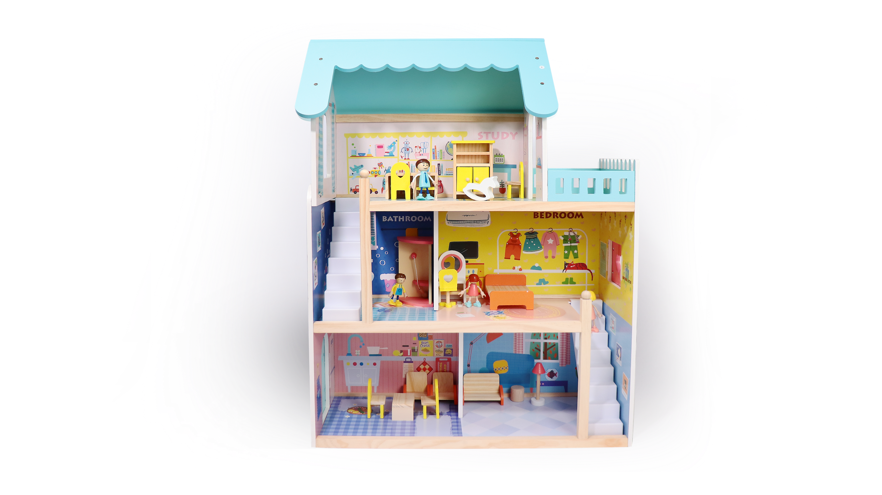Leo & Friends Dream Doll House, dollhouse, durable dollhouse, dolls, multi-level dollhouse, creative play, entertained, accessories
